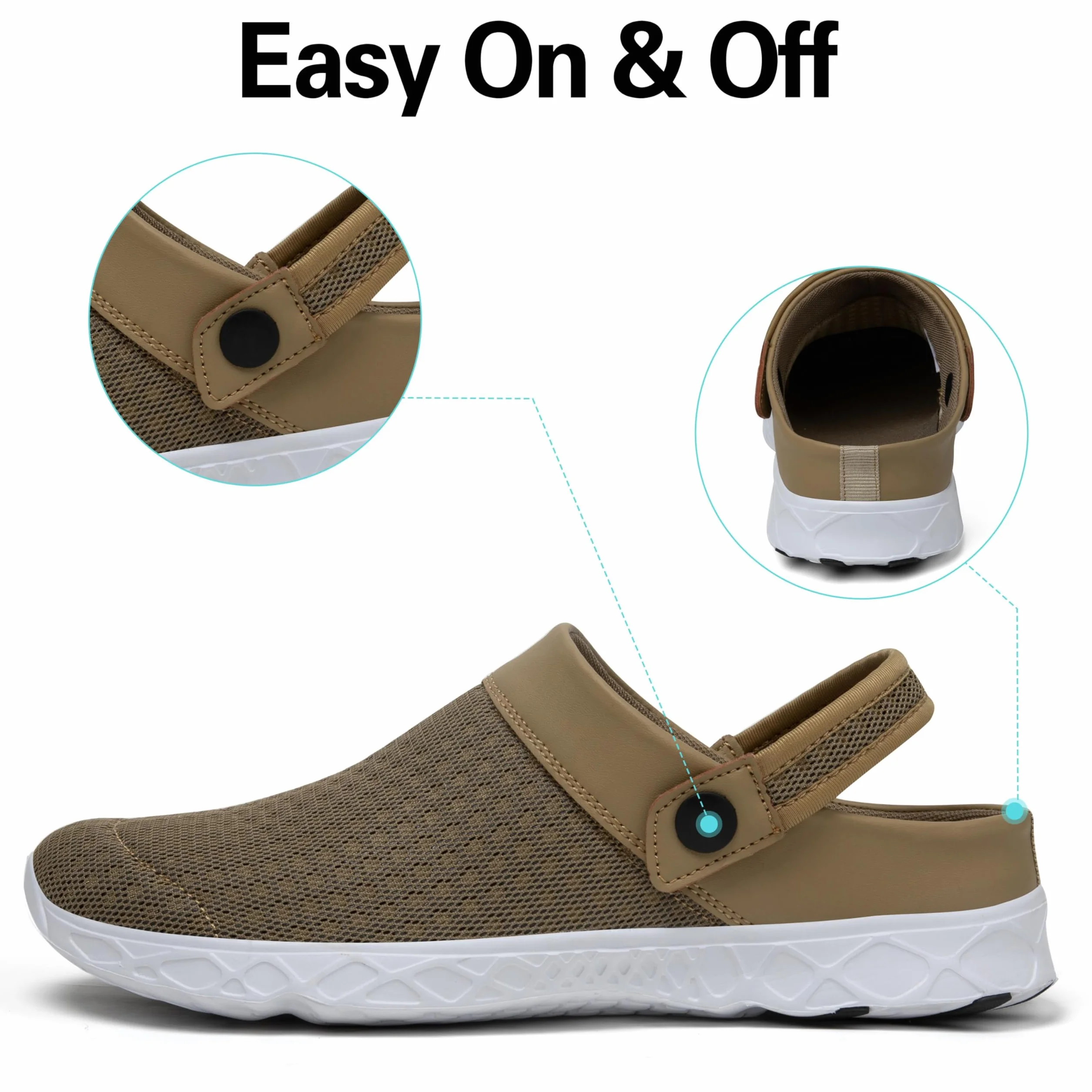 SAGUARO Unisex chodaki letnie kapcie lekkie buty ogrodowe rozm. 36-48
