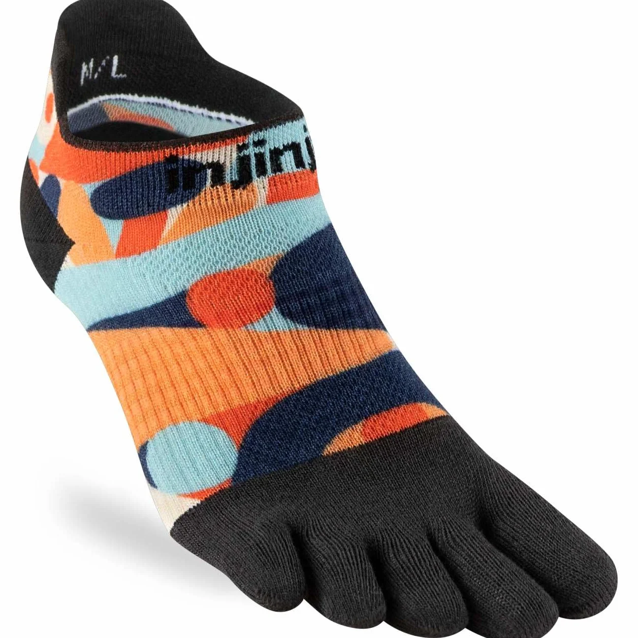 Injinji Kobiety RUN LIGHTGHT NO-SHOW ARTIST DESIGNED ASTER M/L, wielokolorowa, Medium-Large