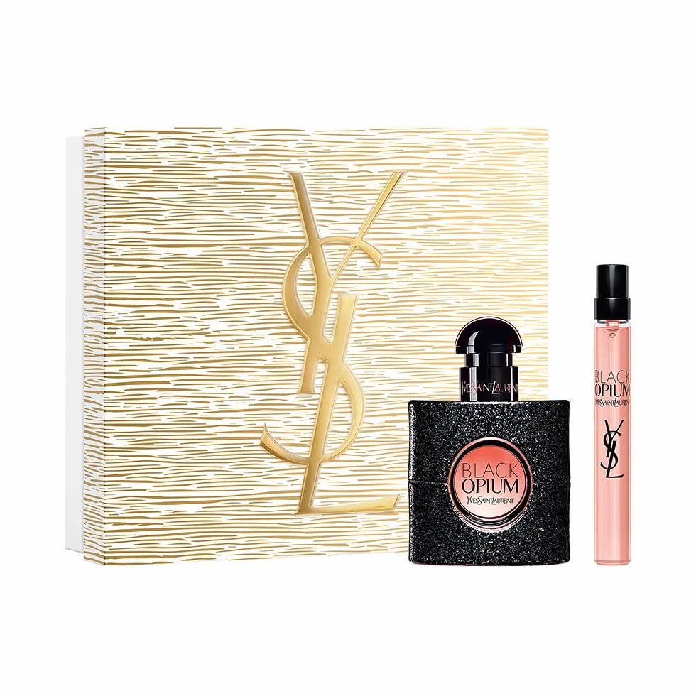 YVES SAINT LAURENT czarny zestaw opium woda perfumowana 30 ml + 10 ml podróżny