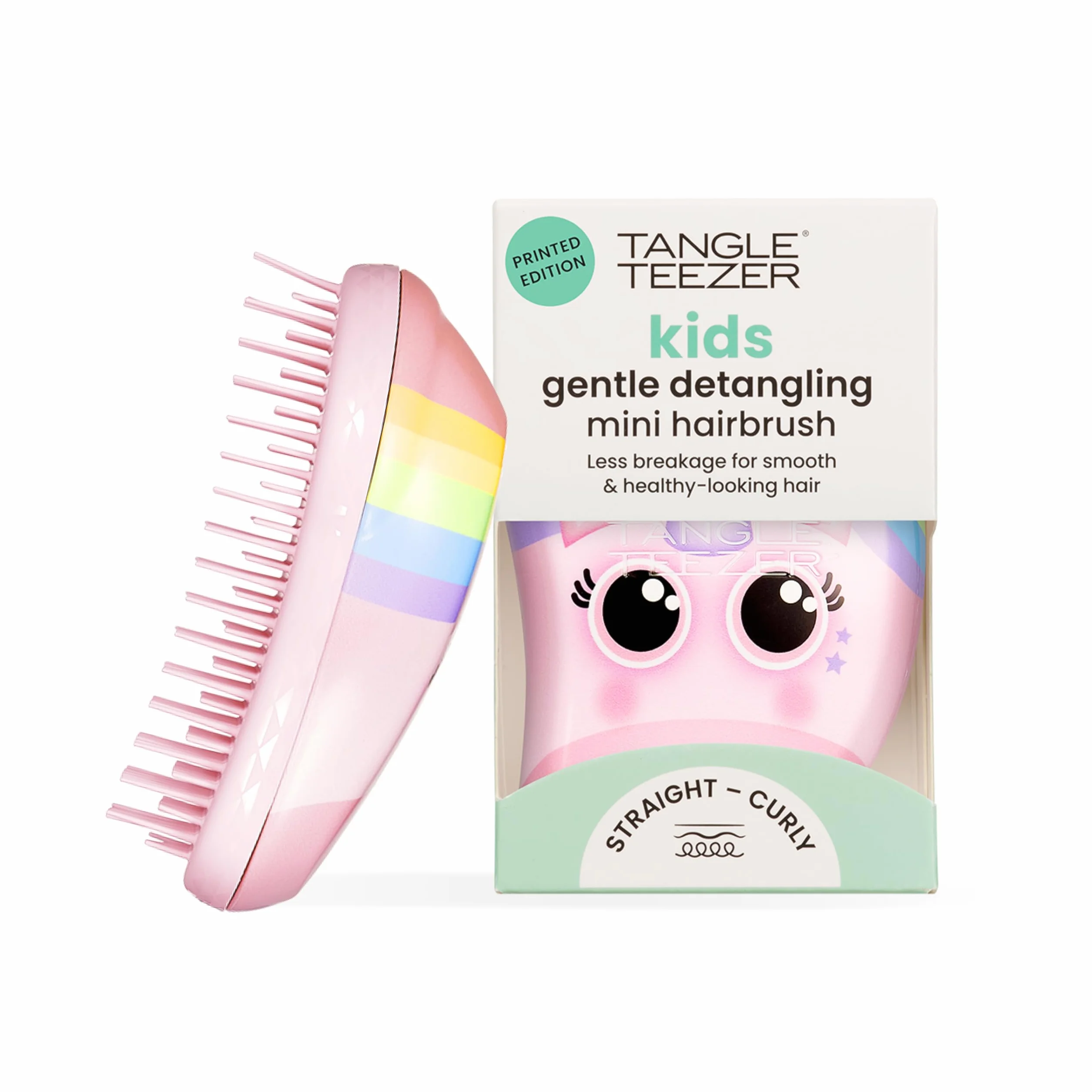Tangle Teezer Mini Original szczotka do rozczesywania włosów mokrych i suchych Tęczowy jednorożec