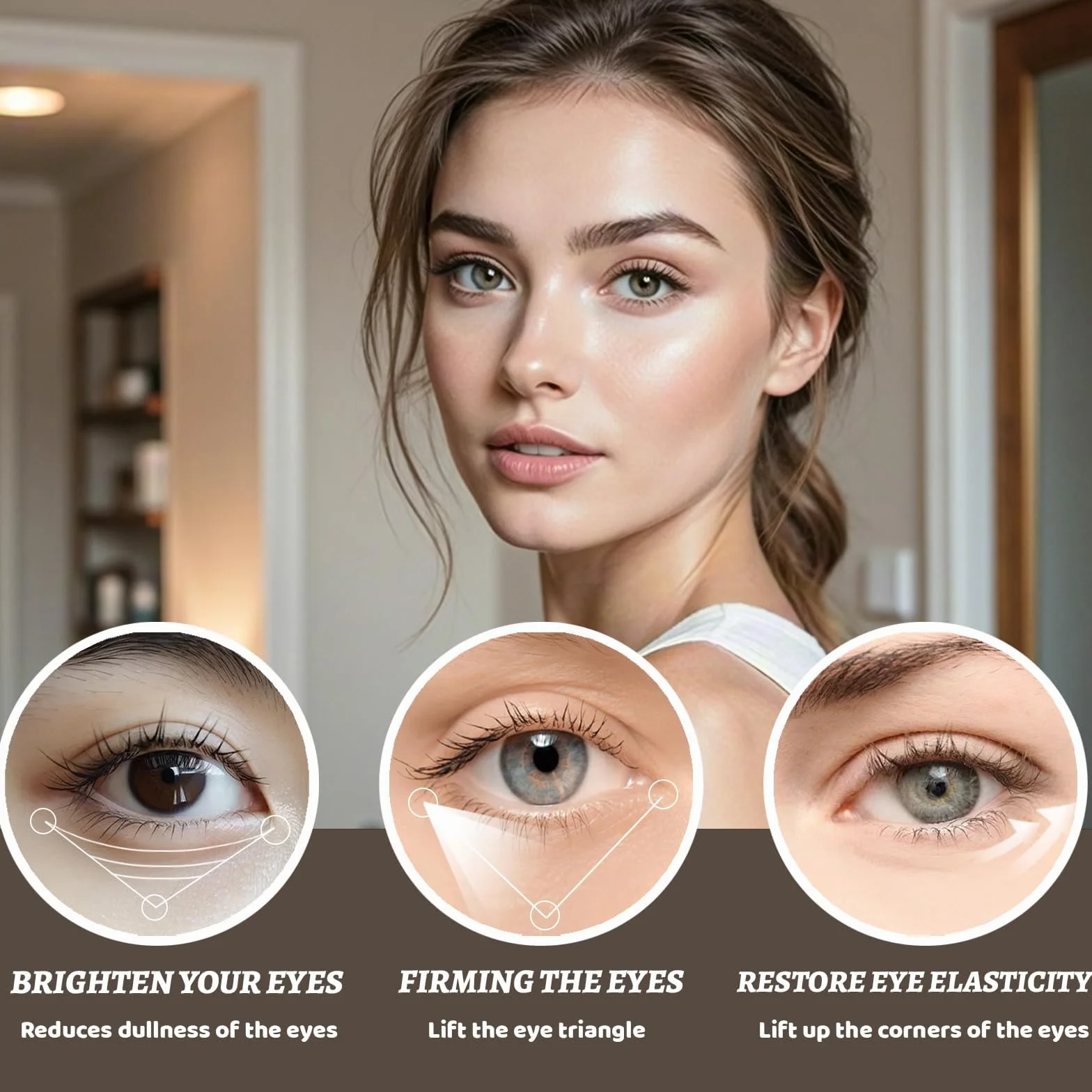 Flintronic 5% roztwór kofeiny + EGCG Serum Korektorowe, 2 szt. Kofeinowe serum do oczu, poprawia cienie i kieszenie pod oczami, wygładza zmarszczki i drobne linie wokół oczu, 30 ml