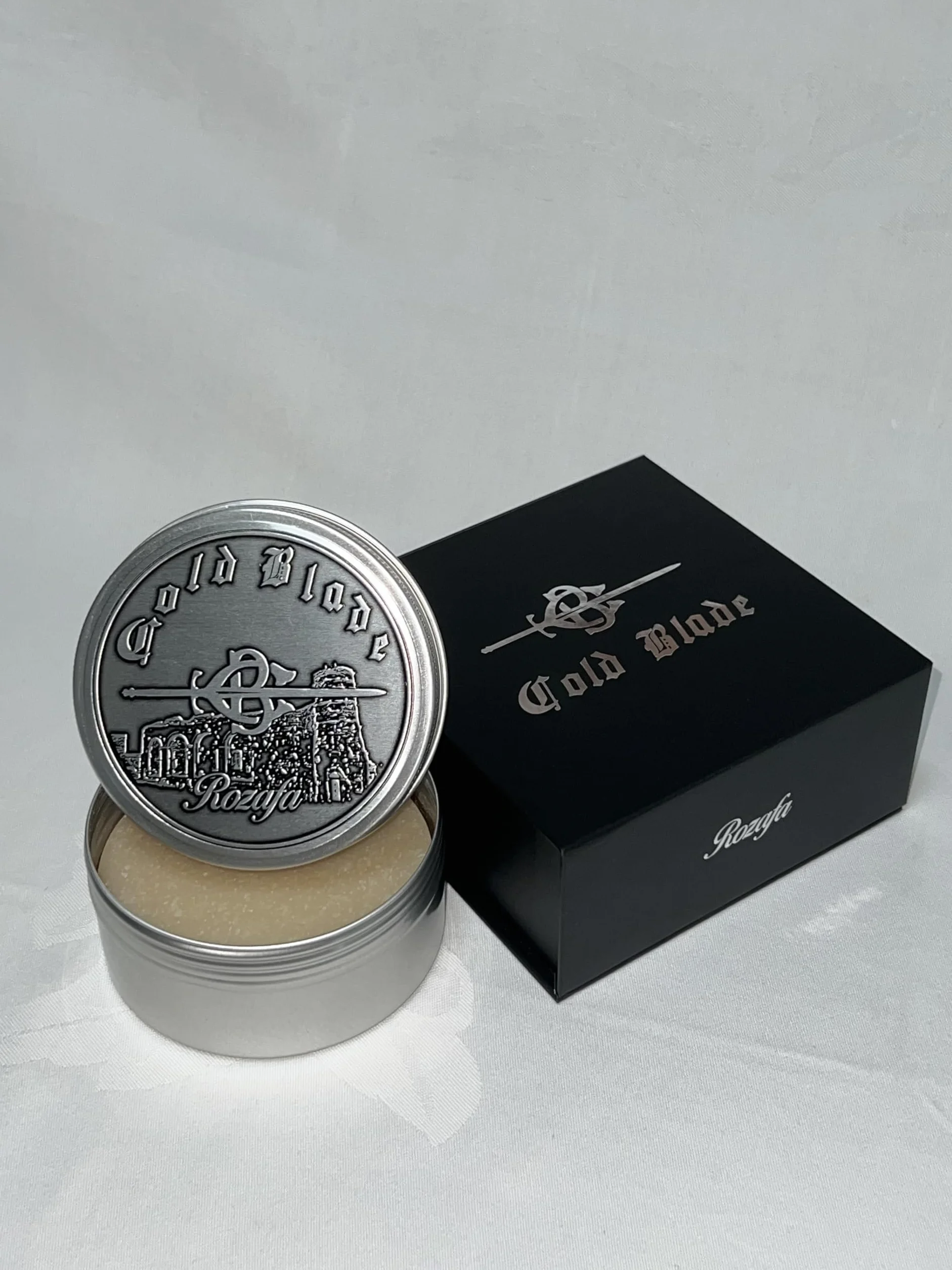 Rozafa Shaving Soap | 150 g / 5,3 uncji Artisanal Triple Milled Soap - Cauldron Crafted - Ręczne mydło - Idealna kremowa skóra idealna do skóry wrażliwej - z olejkami niezbędnymi i naturalnymi
