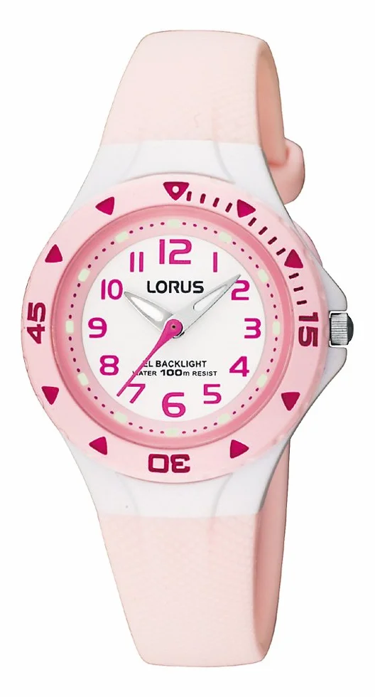 Lorus RRX49CX9 Sportowy Zegarek Dziecięcy, Różowy/Biały