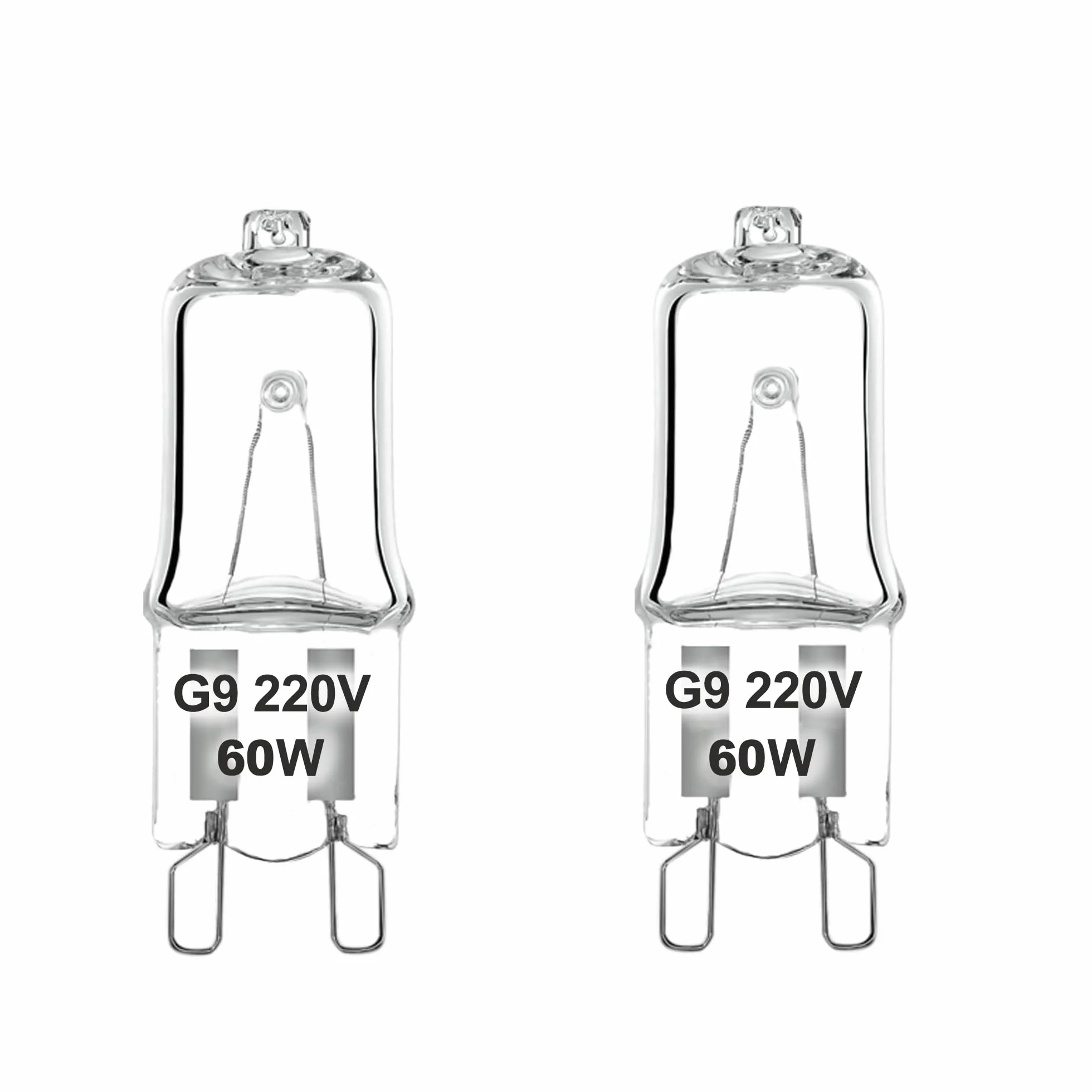2 sztuki żarówek do piekarnika G9, super jasna, 60 W, 220 V, 3000 K, ciepła biel, 12 mm x 48 mm, lampa do piekarnika, 950 lm, odporna na wysokie temperatury do 300°C, lampa lawowa