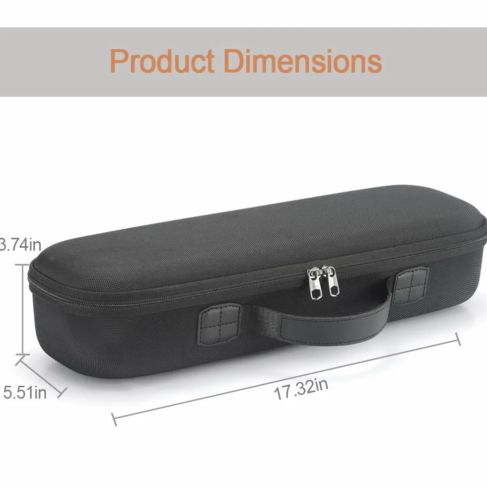 RAIACE Twarde etui kompatybilne z torbą podróżną Dyson Airstrait Plate Bag (Tylko etui), Czarny (czarna podszewka), Elegancki i nowoczesny
