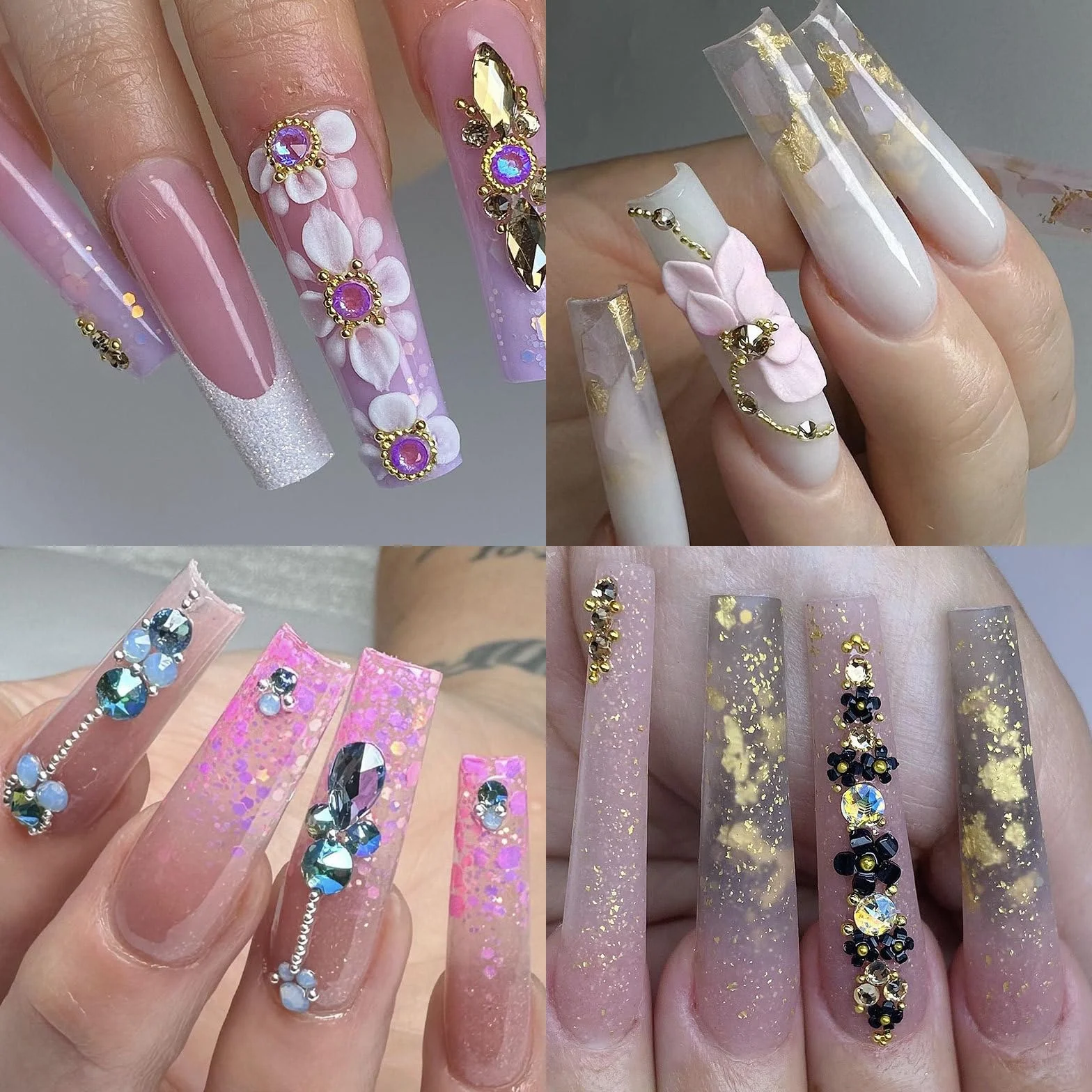 Mini koraliki do paznokci, 1-3 mm, metalowe koraliki kawiorowe, srebrne i złote, koraliki do zdobienia paznokci, mikrokawior do paznokci, cyrkonie do dekoracji manicure
