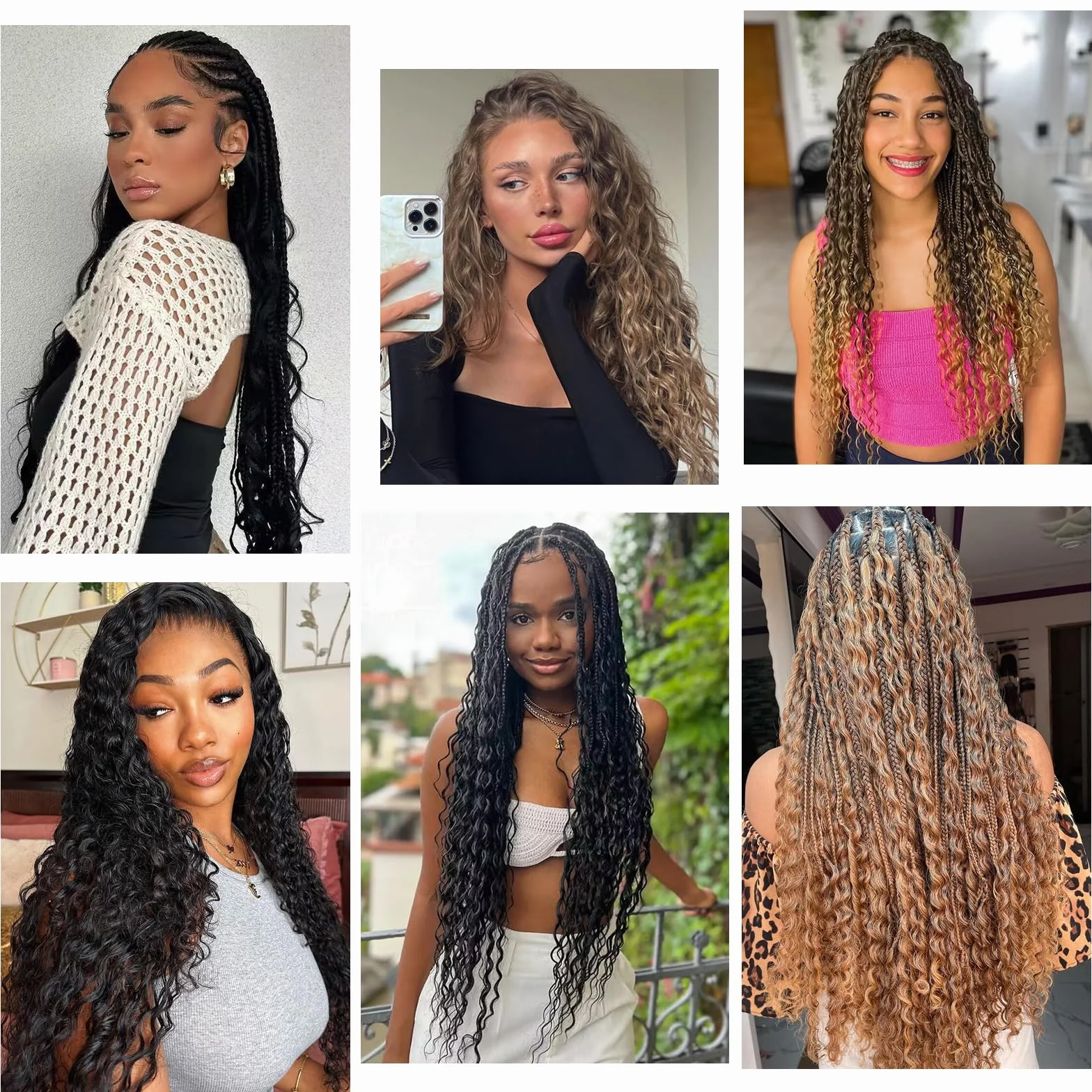 Przedłużki do włosów Ocean Wave Crochet Hair Łagodna Waga Braiding