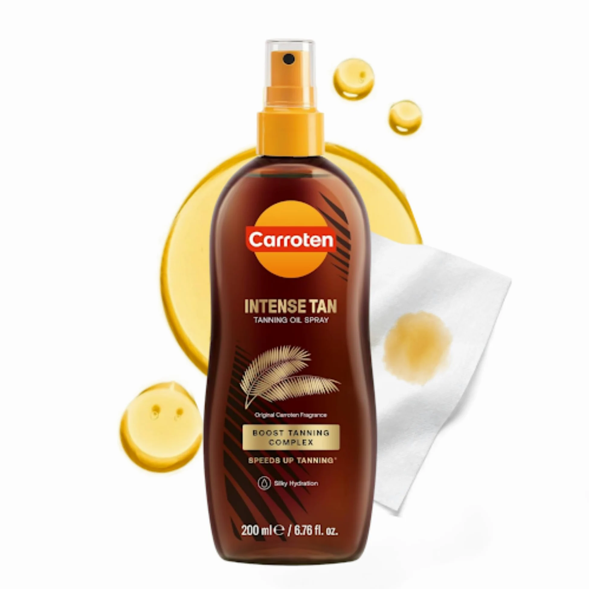 Carroten Intensive Tanning Oil 125 ml – przyspieszacz opalania z olejkami marchewkowymi i kokosowymi – wegański olejek do opalania z witaminami A i E