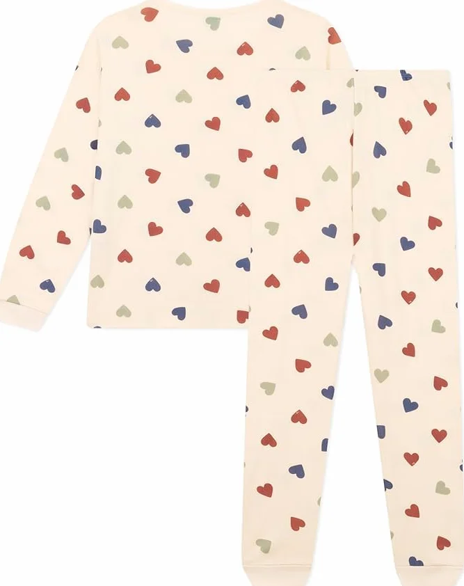 Petit Bateau Piżama damska z długim rękawem Avalan/Multico L, Avalane/Multico, L