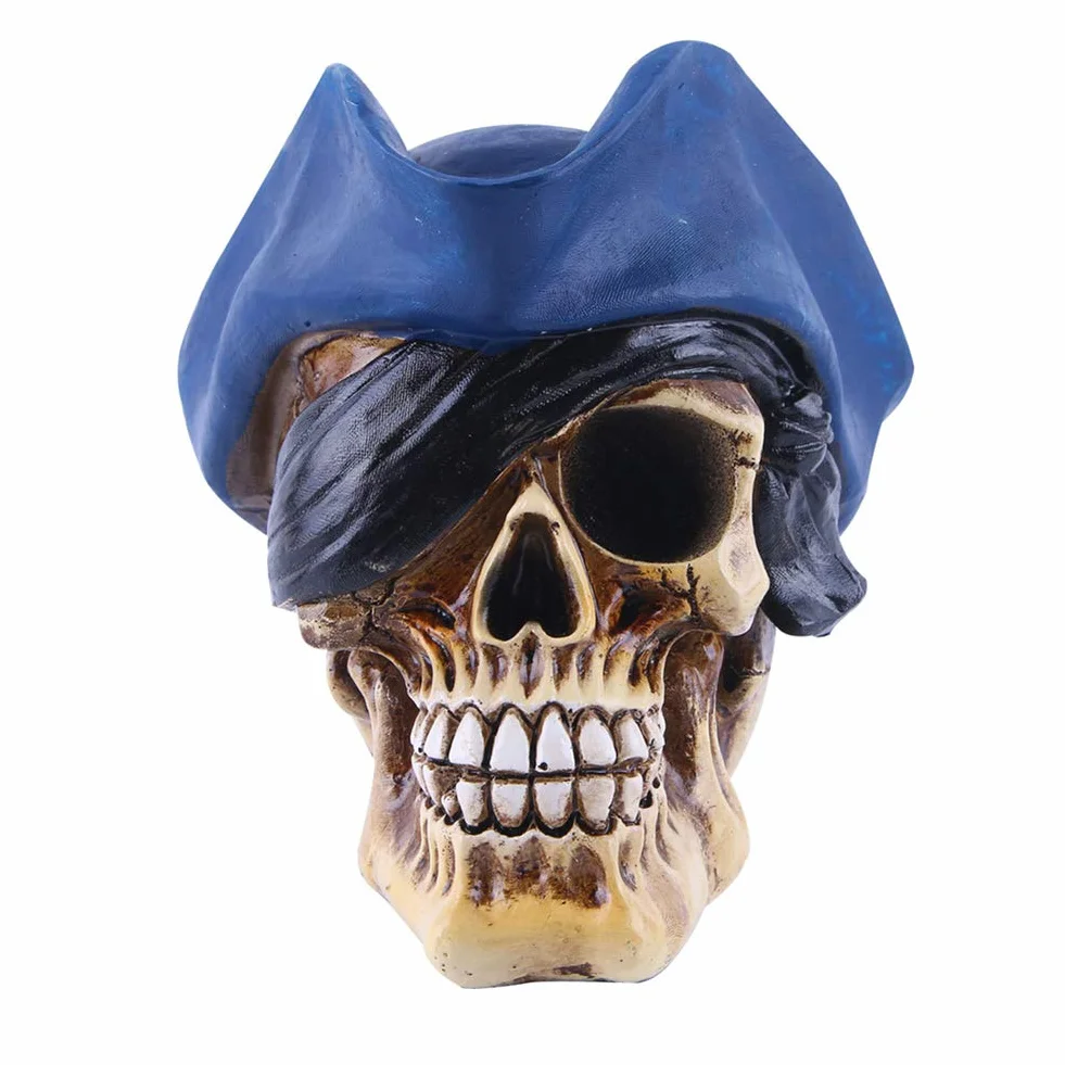 Czaszka Halloween, jednooka czaszka, czaszka statua - spersonalizowana dekoracja domu szkielet model głowy, przerażające Halloween ludzka czaszka rzeźba