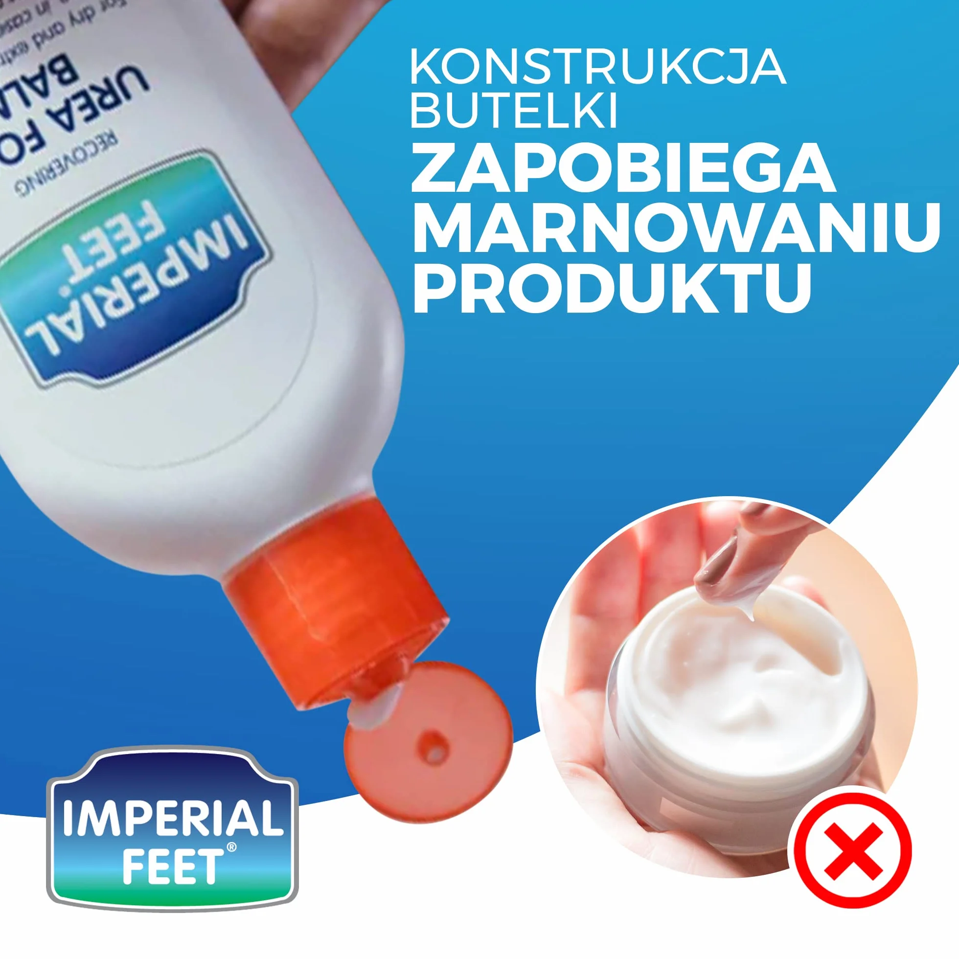 Imperial Feet Krem do Stóp z Mocznikiem - Balsam na Suche, Szorstkie i Popękane Pięty - Pielęgnacja Skóry Rąk i Nóg - Naturalny Mocznik Dobry Dla Stóp - Oczyszczająco- Złuszczający - 150ml