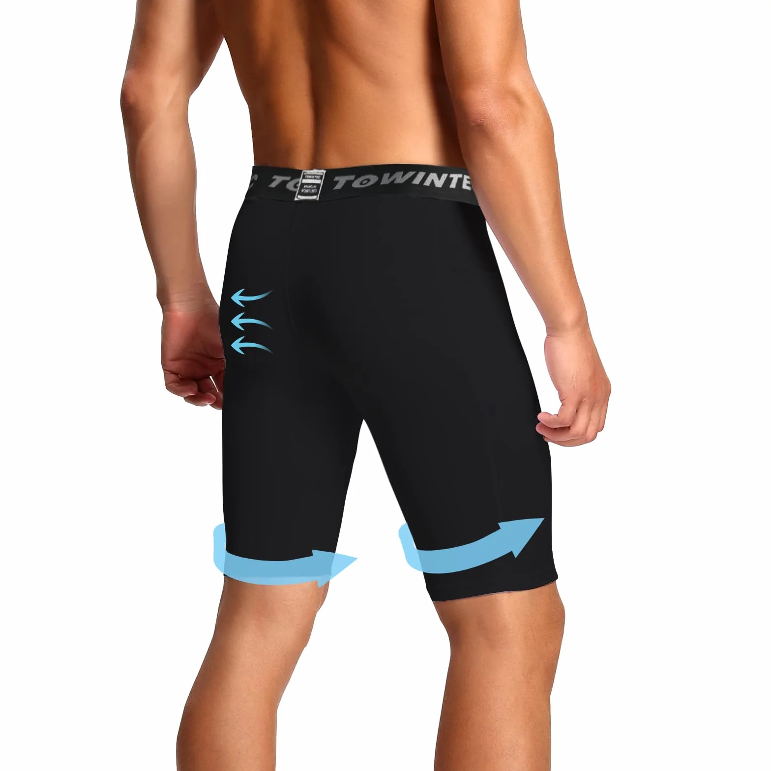 Męskie spodenki kompresyjne z kieszenią sportowe legginsy do biegania z kieszeniami bielizna trening sportowy spandex warstwa bazowa krótkie dla motocyklistów koszykówka siatkówka trening
