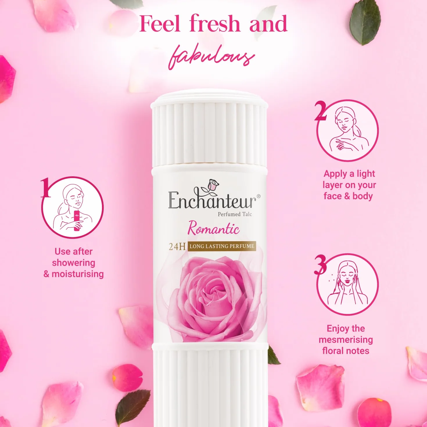 Enchanteur Romantyczny talk perfumowany, 250 g