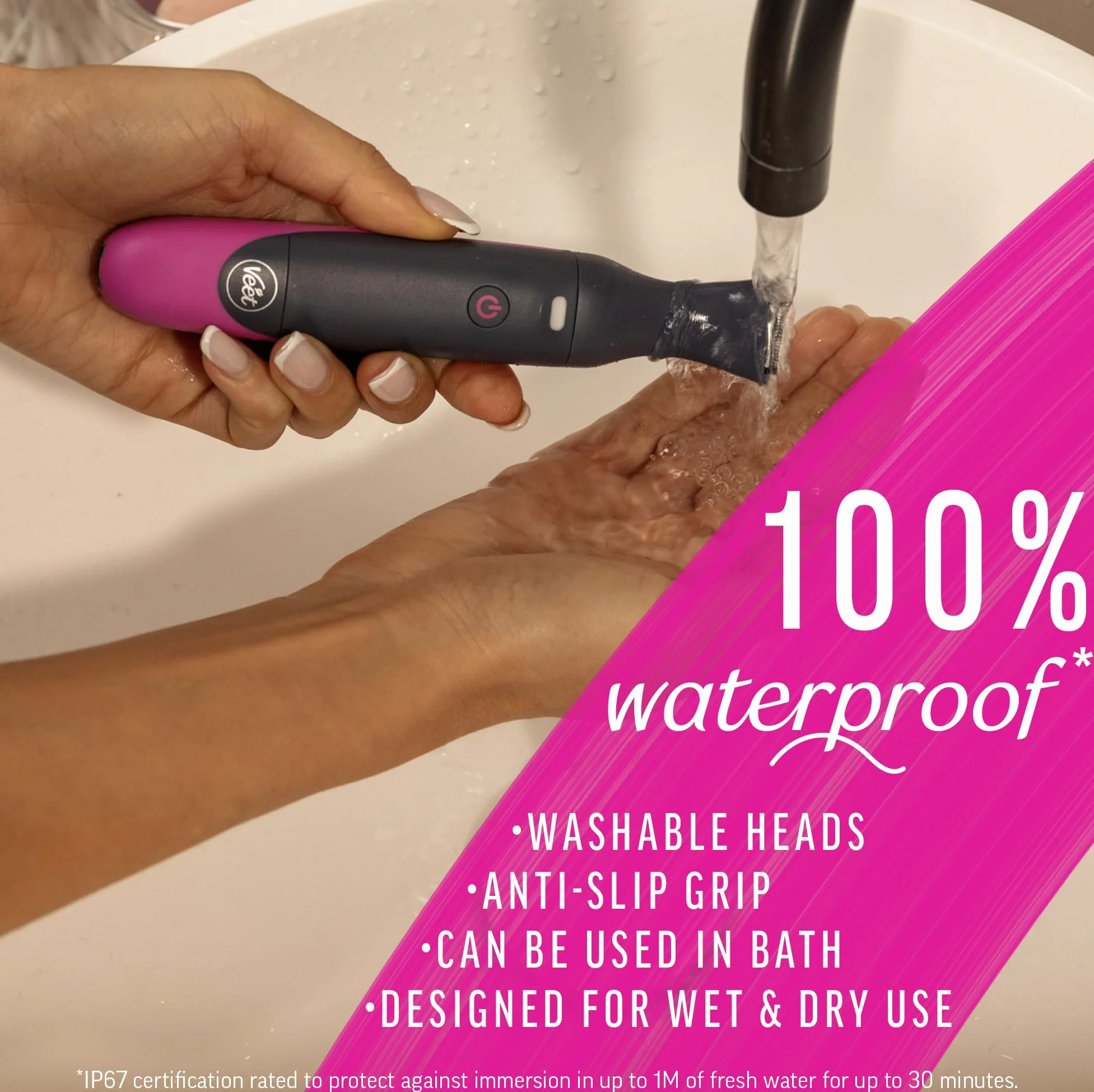 Veet Expert Elektryczny trymer do usuwania włosów damski wodoodporny USB