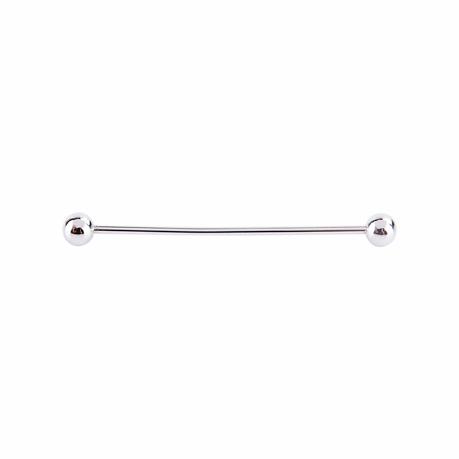 2 sztuki broszki wesele urodziny impreza 6 cm, Decor kołnierzyk koszuli mężczyźni srebrna igła do krawata Stud Barbell zapięcie broszka