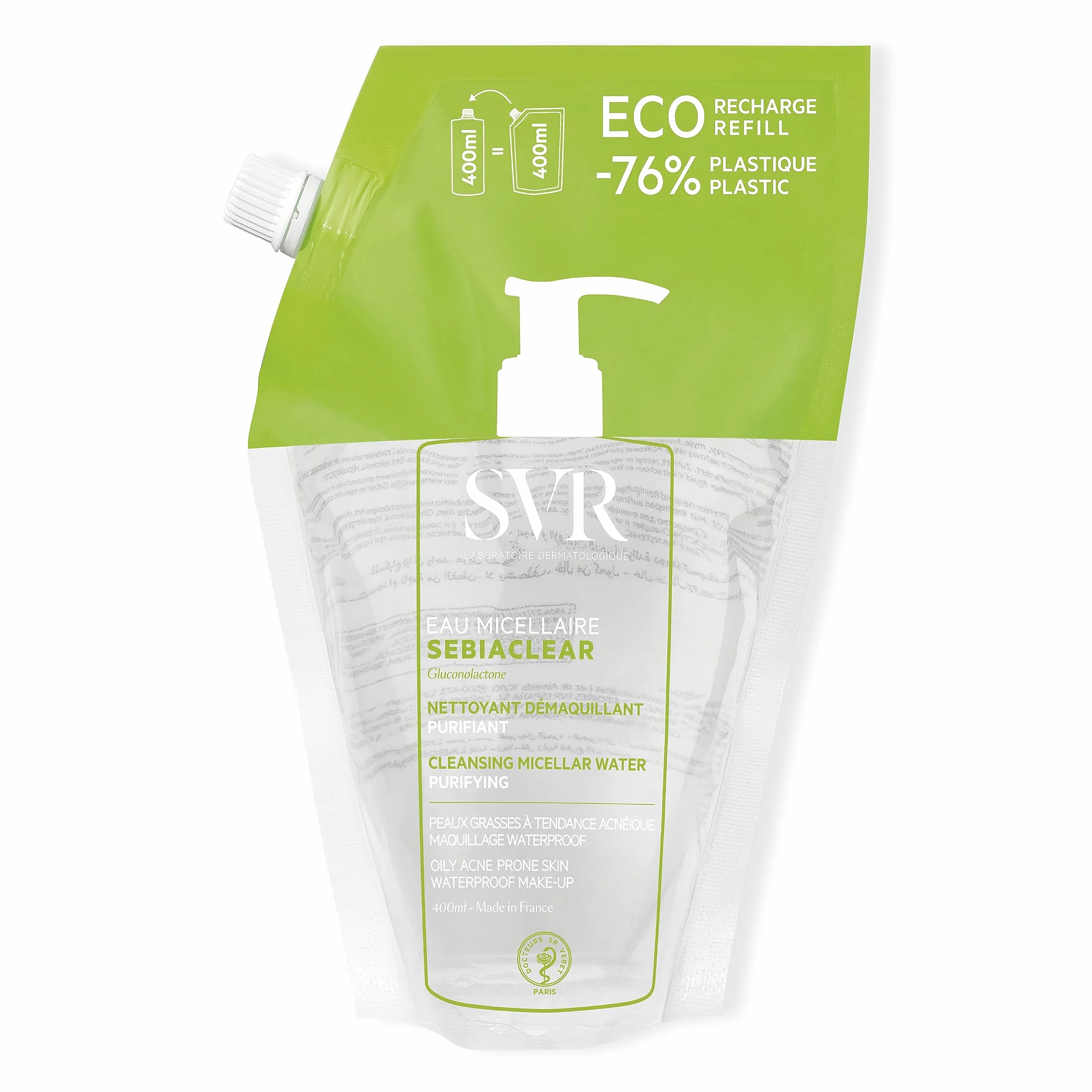 SVR Sebiaclear Micelar Water Eco-Refill zapas, 400ml