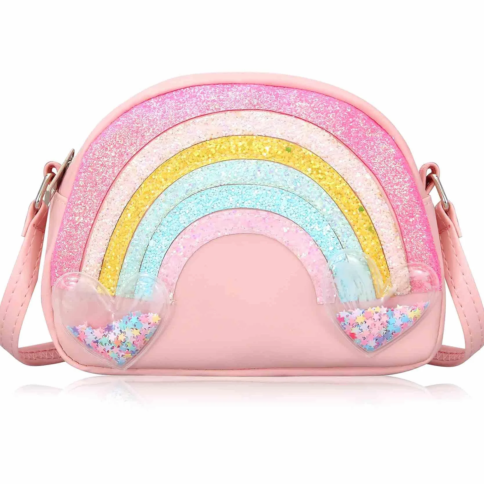 Torba crossbody dla dziewcząt mini torebka w kształcie serca urocza torebka torba na ramię dla dzieci nastolatek prezent urodzinowy