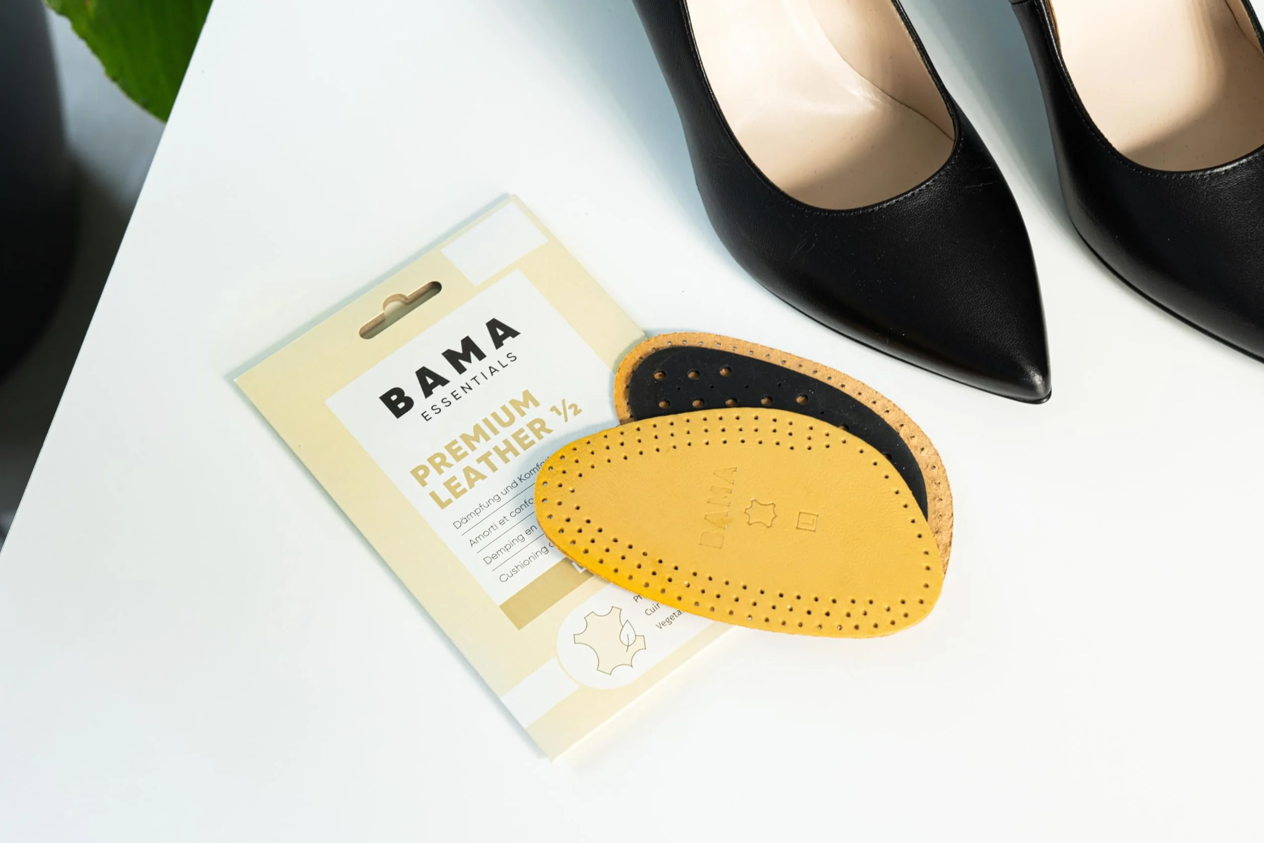 Półwkładki do Butów Bama Premium Leather 1/2 - Półwkładki do Butów Wkładki Amortyzujące z Węglem Aktywnym 1 Para - 40/41 EUR