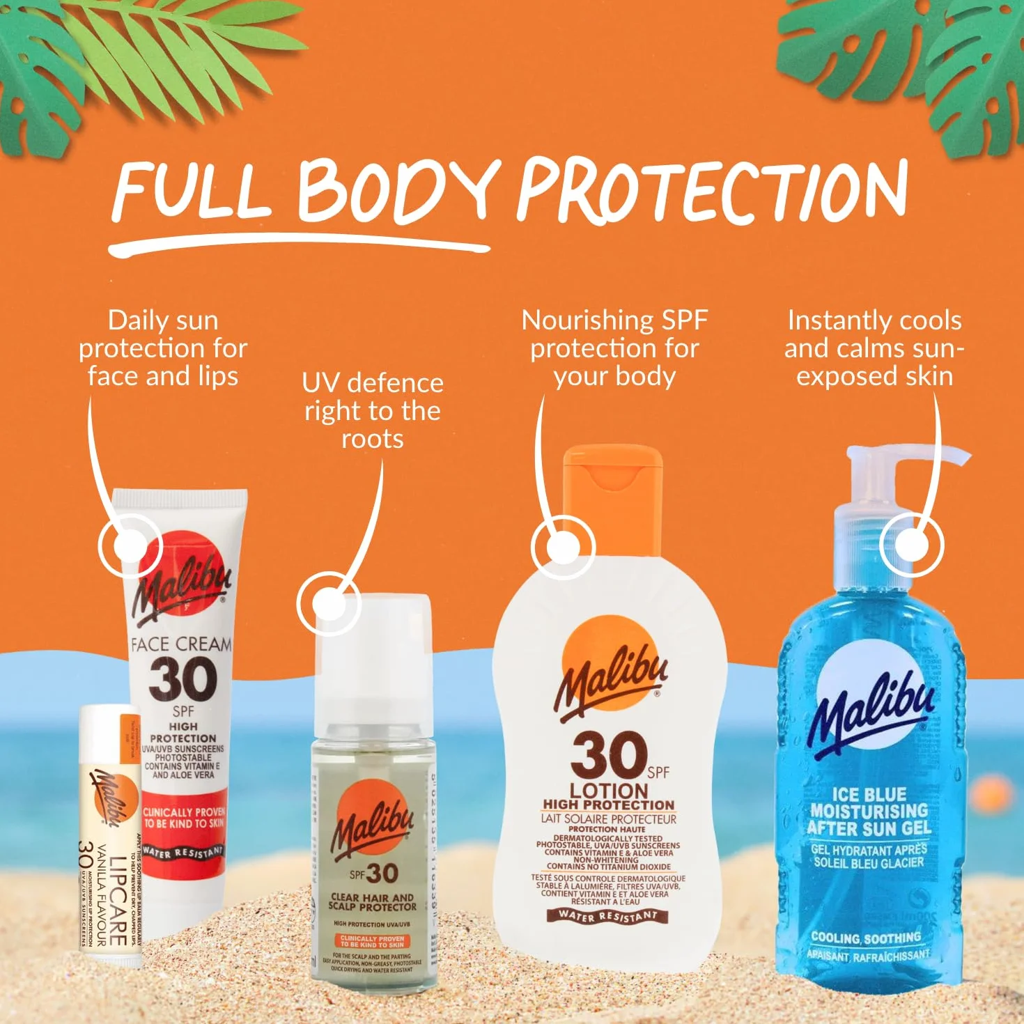 Malibu Fast Tanning masło do ciała z beta-karotenem, wodoodporne, do opalania się, 300 ml