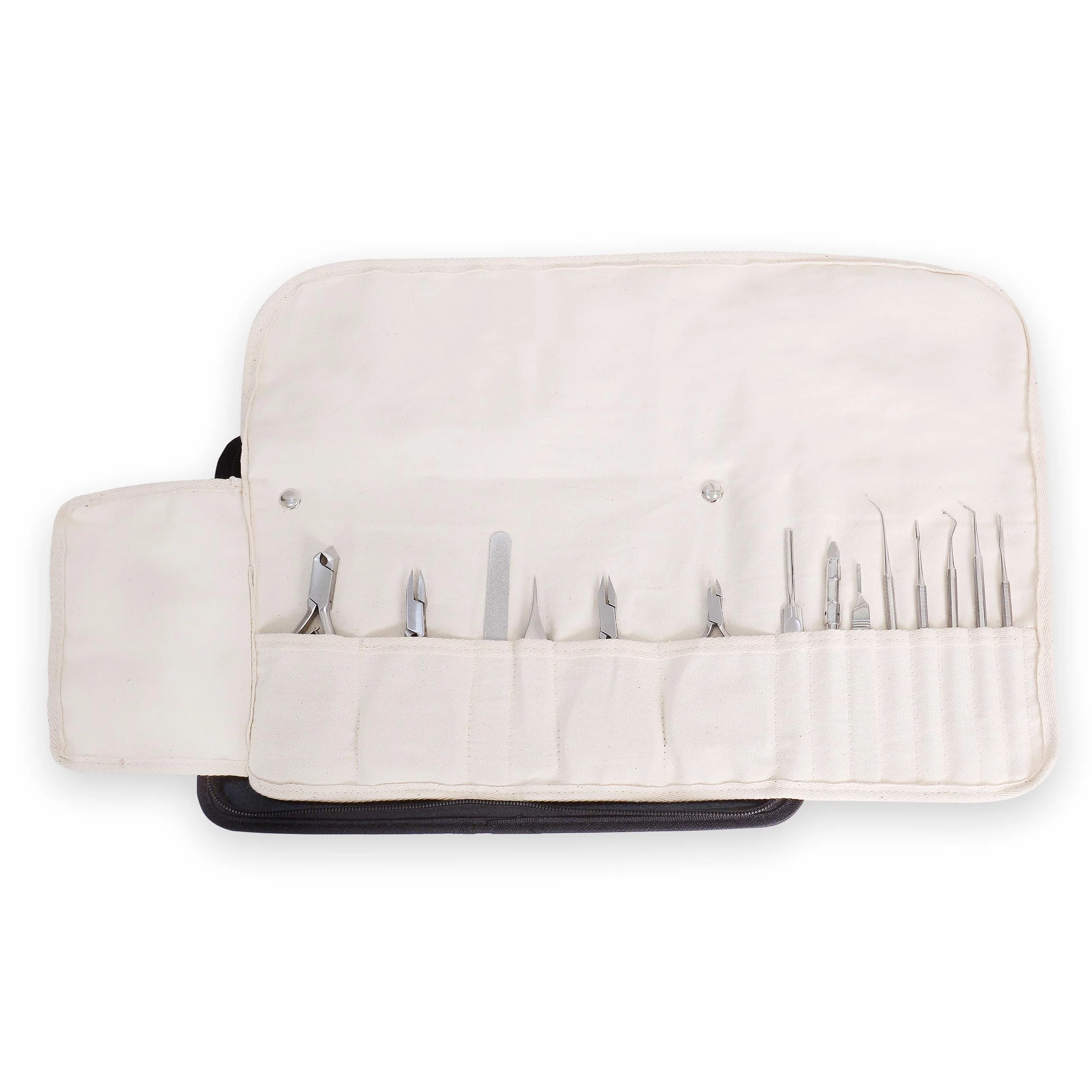 Torba do przechowywania podologii etui do pielęgnacji stóp manicure pedicure czarna 1 sztuka