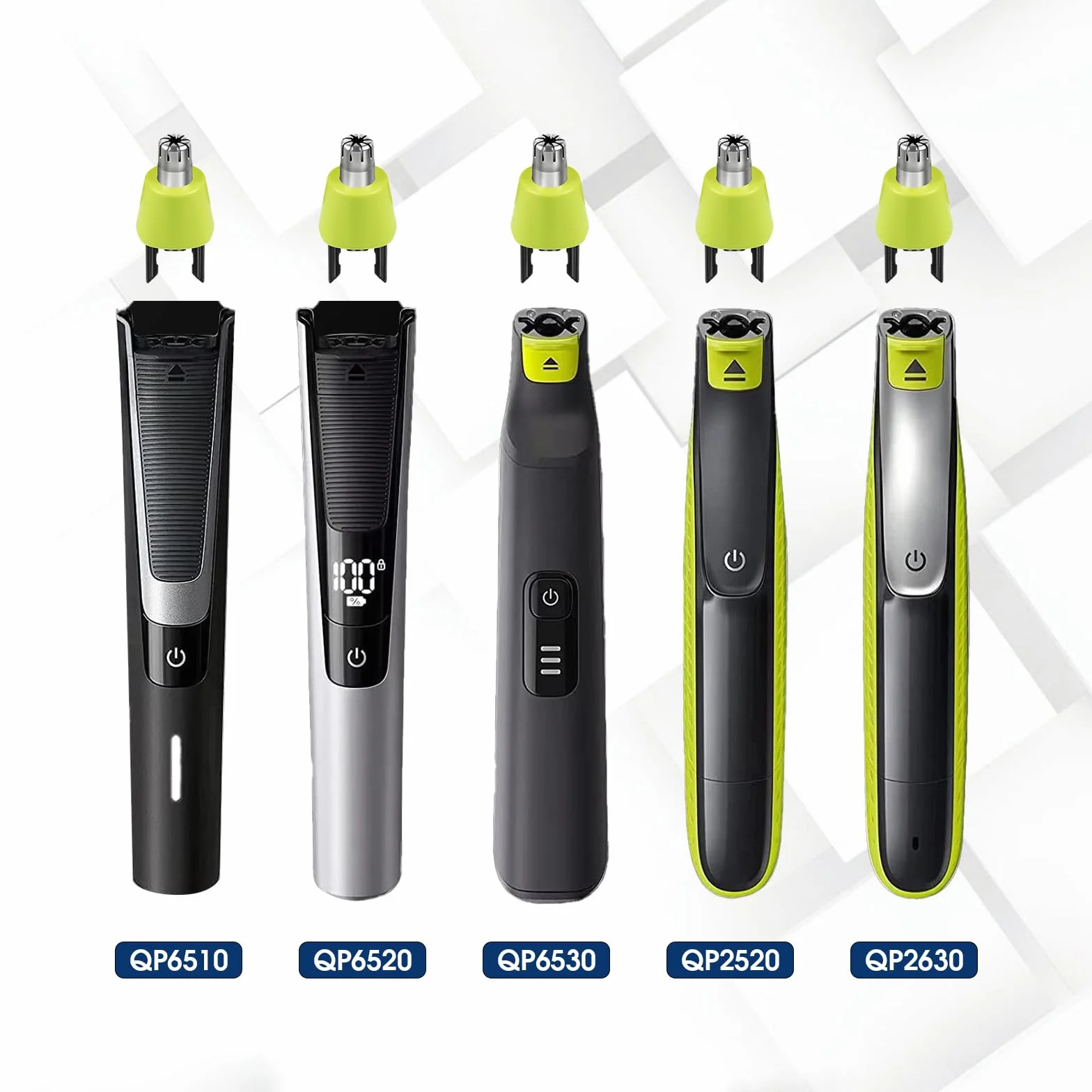 2 szt. Wymienne głowice trymer do nosa kompatybilny z jednym ostrzem QP2520 QP2630 QP2724 QP2734 QP2834 One Blade 360 i One Blade Pro Golarka dla mężczyzn Prezent