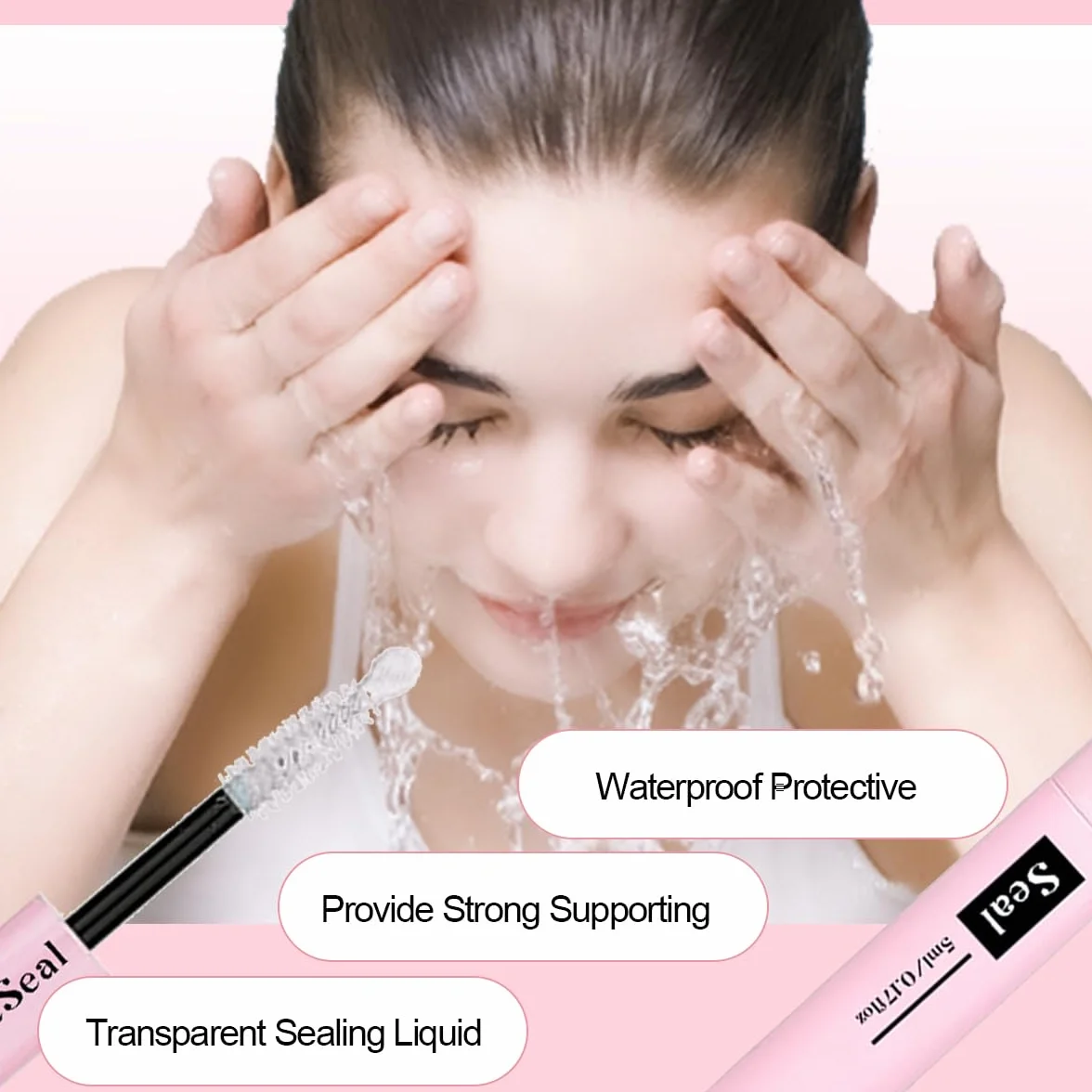 2 x klej do rzęs Lash Bond i Seal Kit DIY Lash Extension z wodoodpornym klejem klastrowym 72h i uszczelnieniem sztucznych rzęs w domu