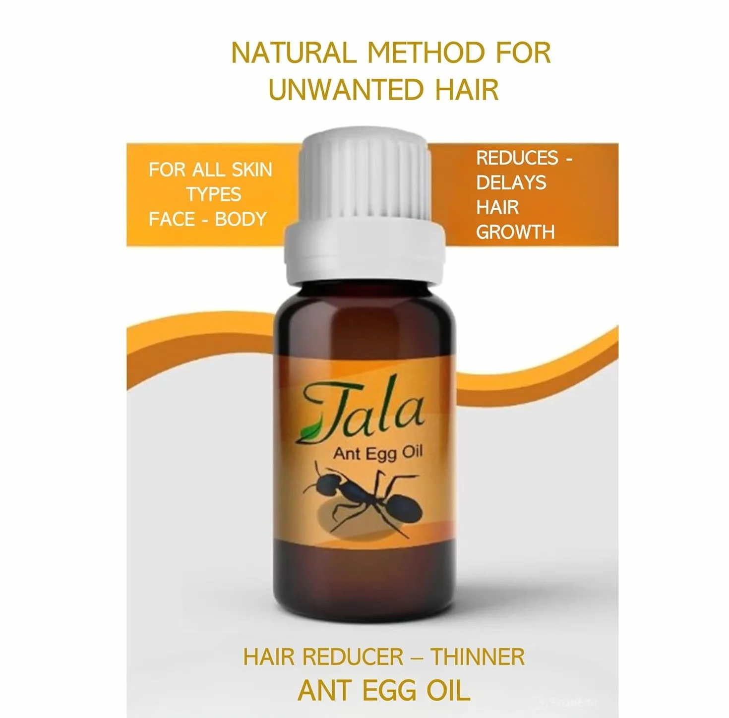 Tala ANT EGG OIL Depilacja Prawdziwy Organiczny Trwały Roztwór Redukujący 20 ml/19.8 g
