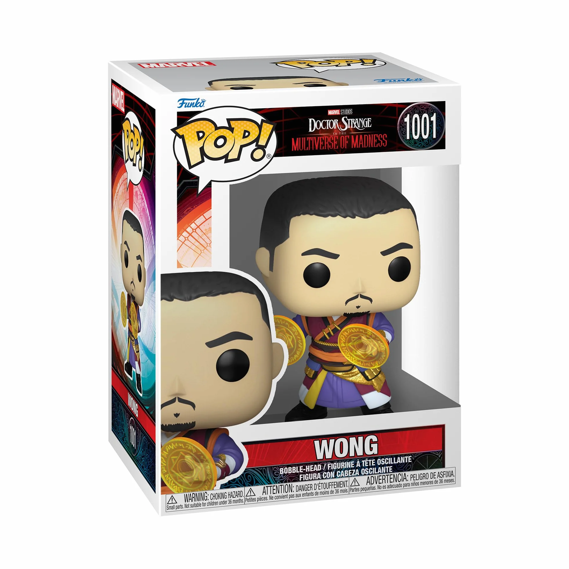 Funko POP! Marvel: - Wong - Doctor Strange - kolekcjonerska figurka winylowa - pomysł na prezent - oficjalny towar - zabawki dla dzieci i dorosłych - fanów filmów - figurka dla kolekcjonerów i