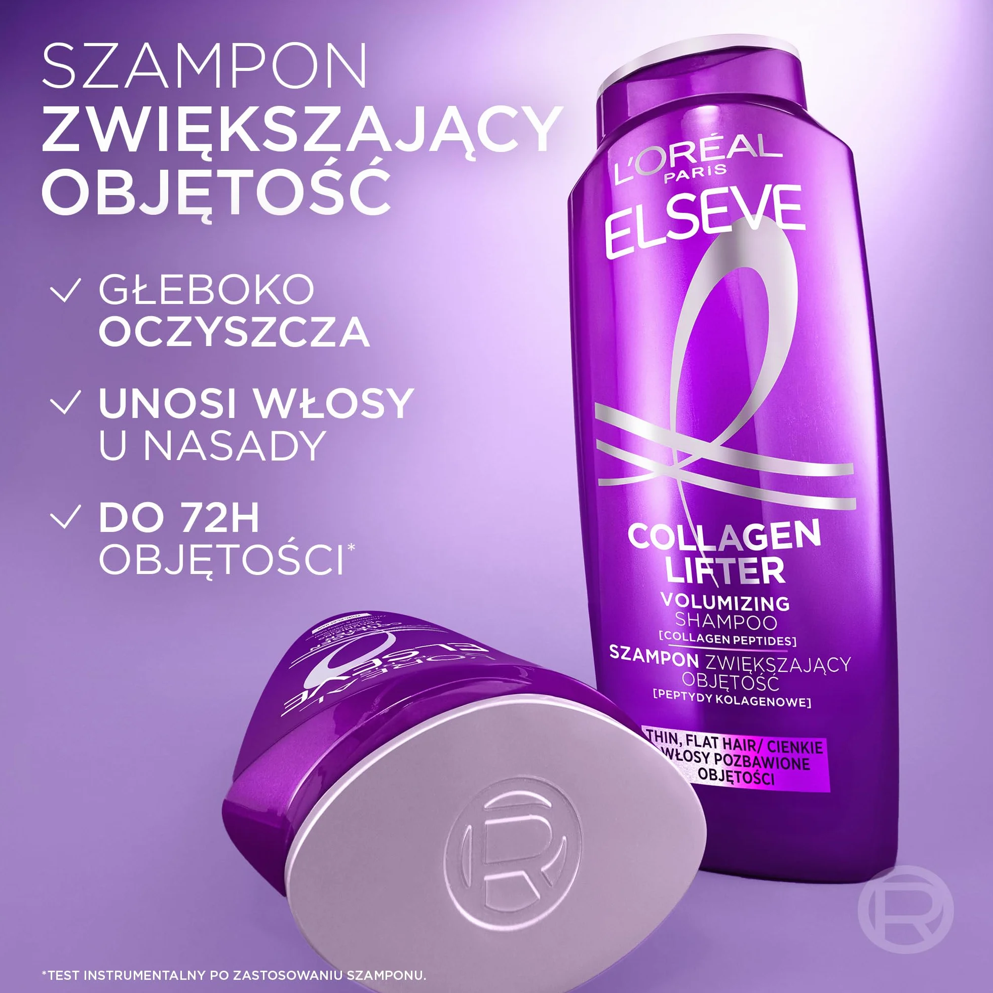 L'Oreal Paris Elseve Collagen Lifter Szampon zwiększający objętość do włosów cienkich, pozbawionych objętości 400 ml