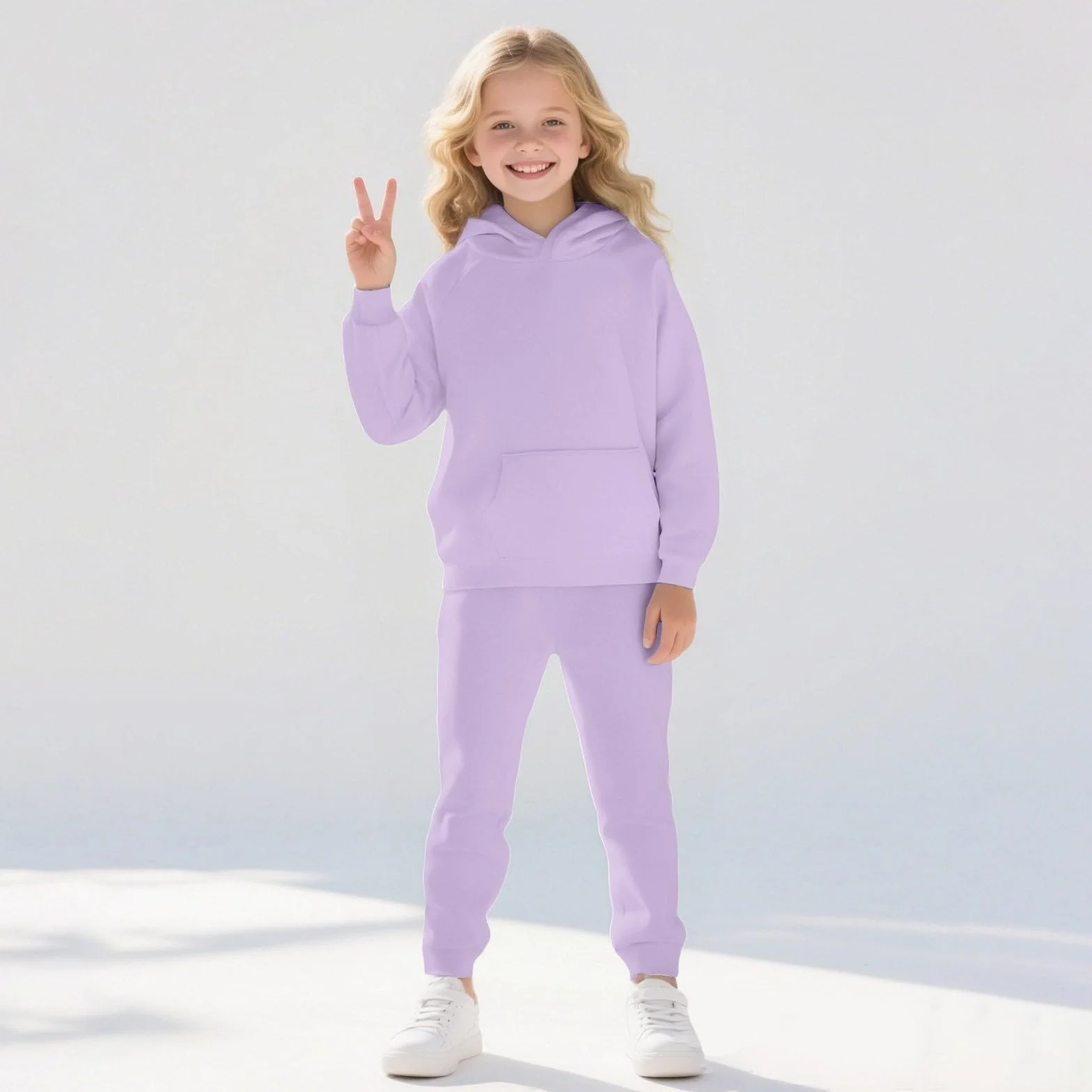 Dres dziecięcy, pełny zestaw, dziewczęta, chłopcy, ponadwymiarowy strój, pulower, bluza z kapturem, na co dzień, spodnie dresowe, moda, bluza dresowa, spodnie