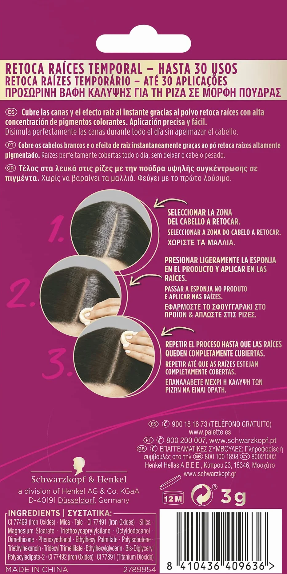 Schwarzkopf Palette Compact Retusz Odrostów 3 g
