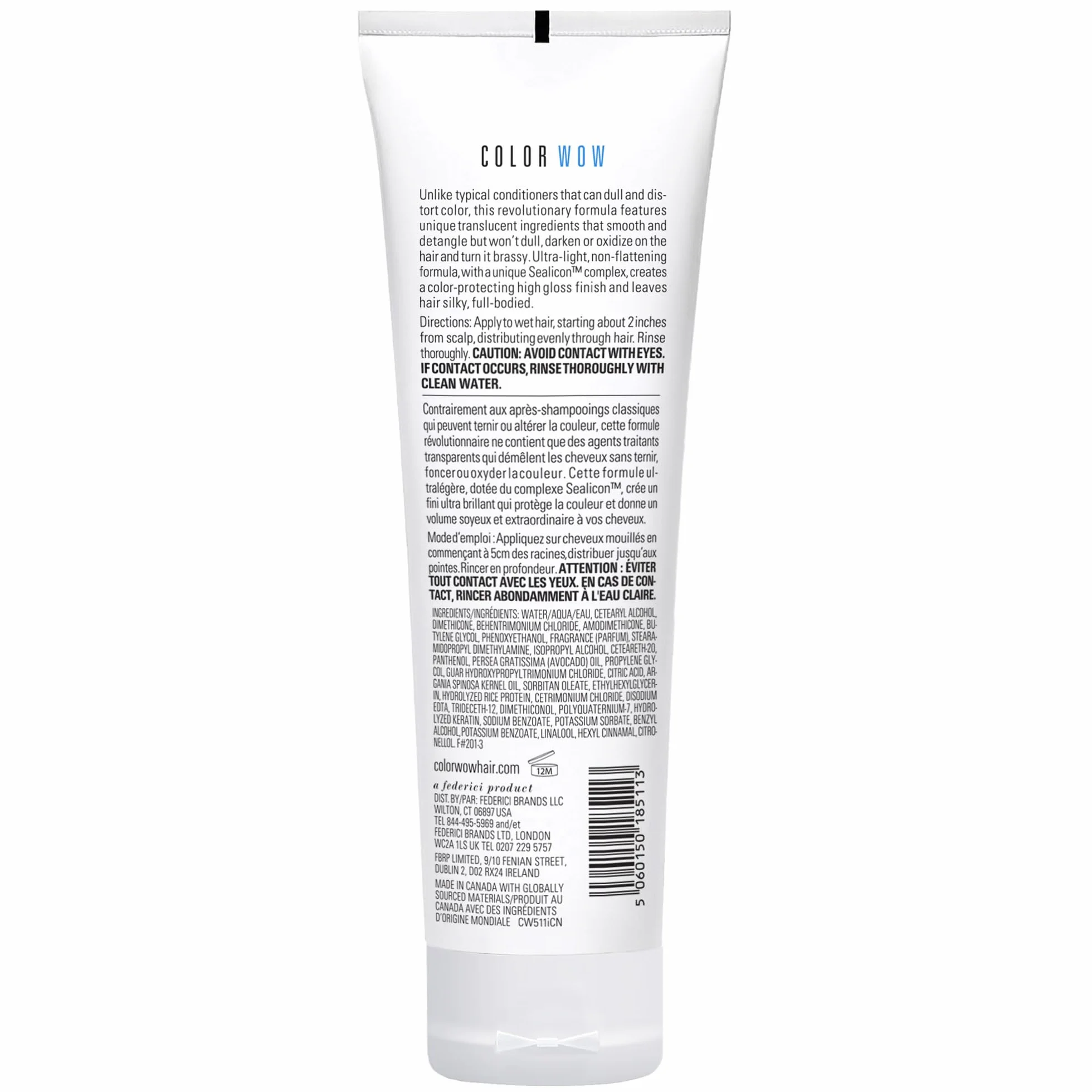 Color Wow Color Security Conditioner - Odżywcza odżywka do włosów normalnych i cienkich - Odżywka do włosów z odżywczymi składnikami dla silnych i zdrowych włosów - 250 ml