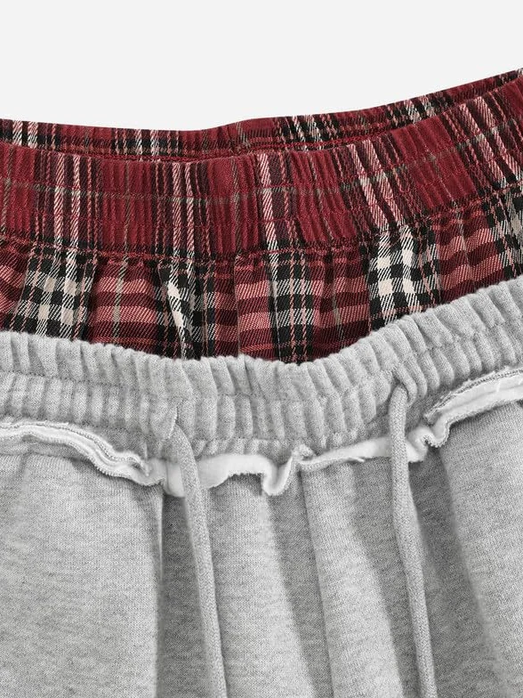 Aelfric Eden Baggy szorty męskie, letnie spodnie Capri, damskie Y2K, krótkie spodnie, uniseks, w kratkę, patchwork, krótkie spodnie do biegania, oversize, basic, spodnie rekreacyjne, hip-hop, sportowe