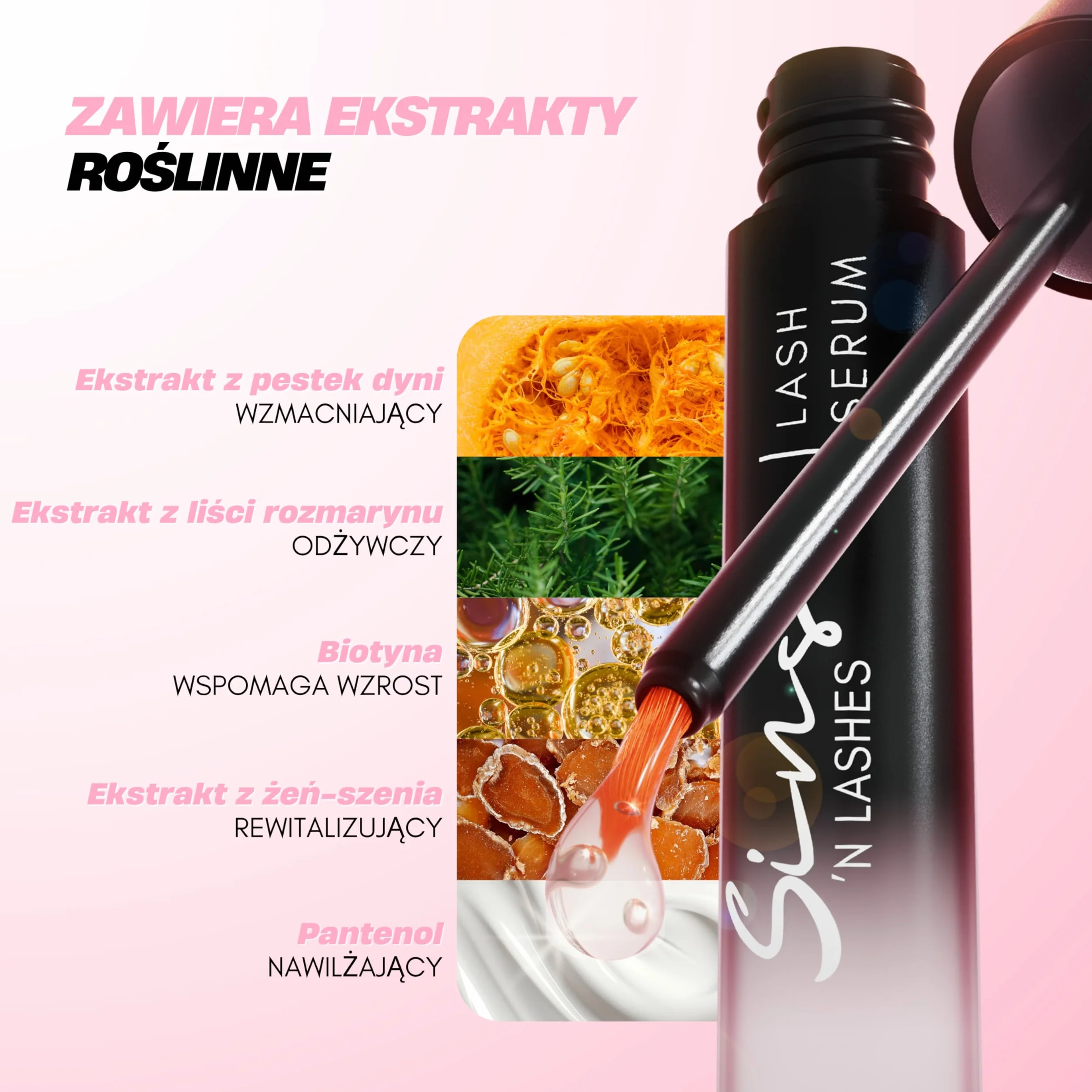 Sins 'n Lashes serum do rzęs 3,5 ml – naturalne wzmocnienie i objętość