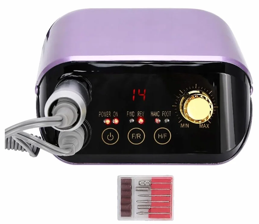 Frezarka Do Paznokci 65W 35000 RPM Twist-Lock Zestaw Frezów Cicha Praca