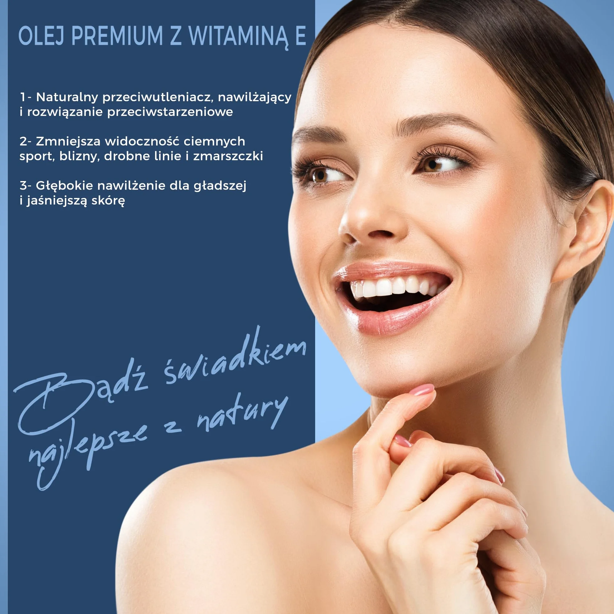 Olej z witaminą E do twarzy i skóry 100% naturalny 60ml