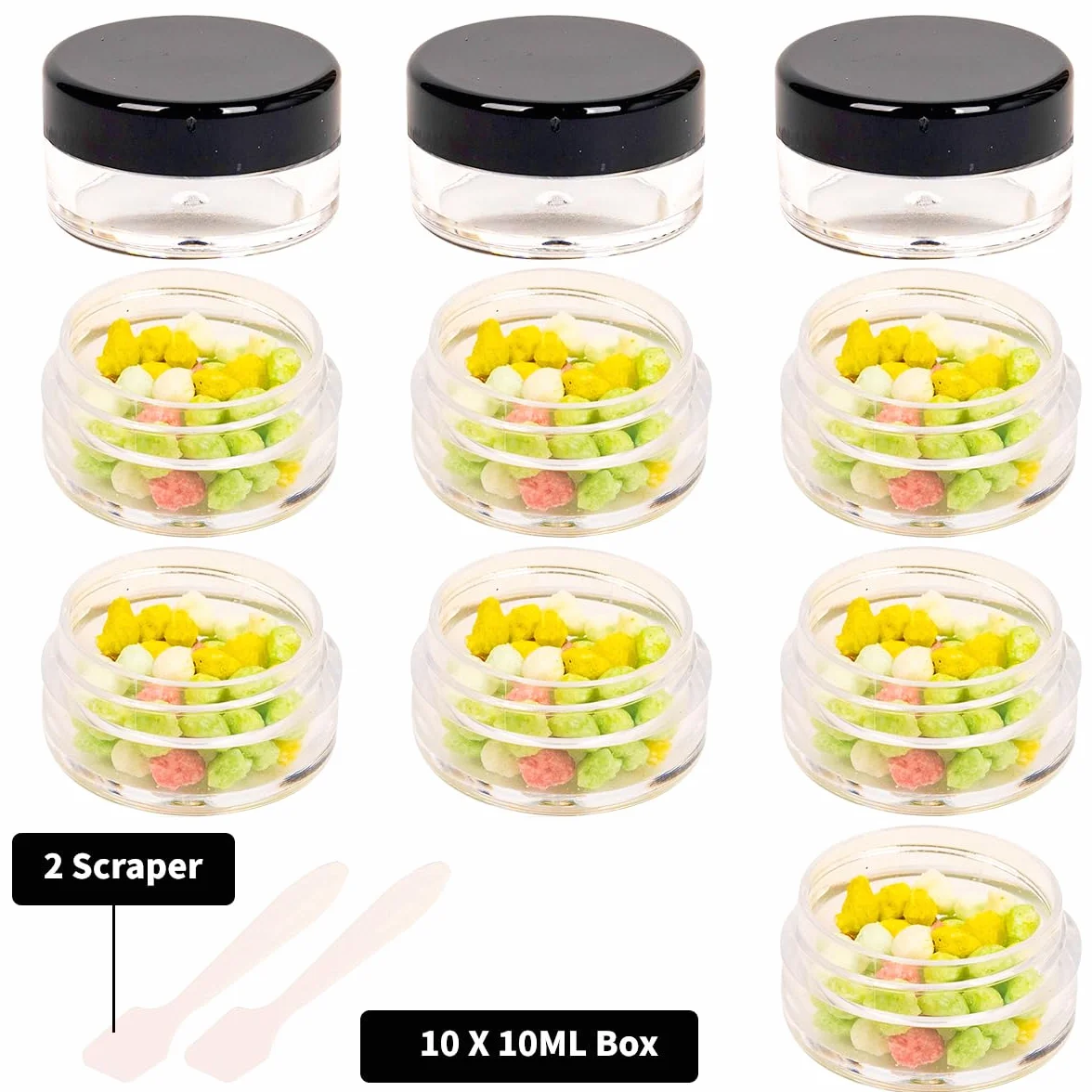 10 x słoiki 10 ml z pokrywkami do balsamu do ust, puste słoiki na krem