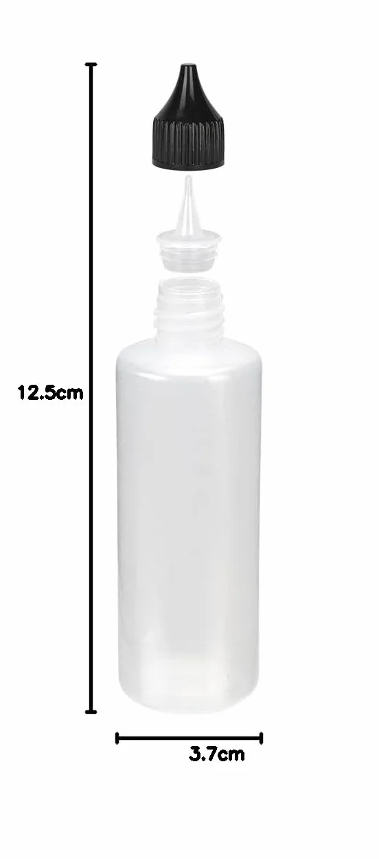 Ideen mit Herz Puste butelki, rozmiar podróżny, po 90 ml każda, średnica 3,7 cm, wysokość 12,5 cm, opakowanie 4 sztuki
