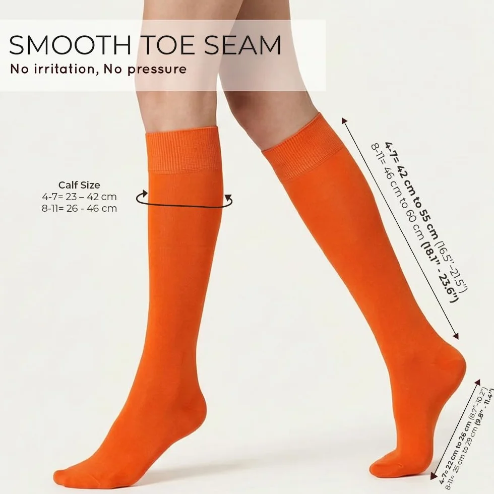 Mysocks Unisex Knee High Plain Socks