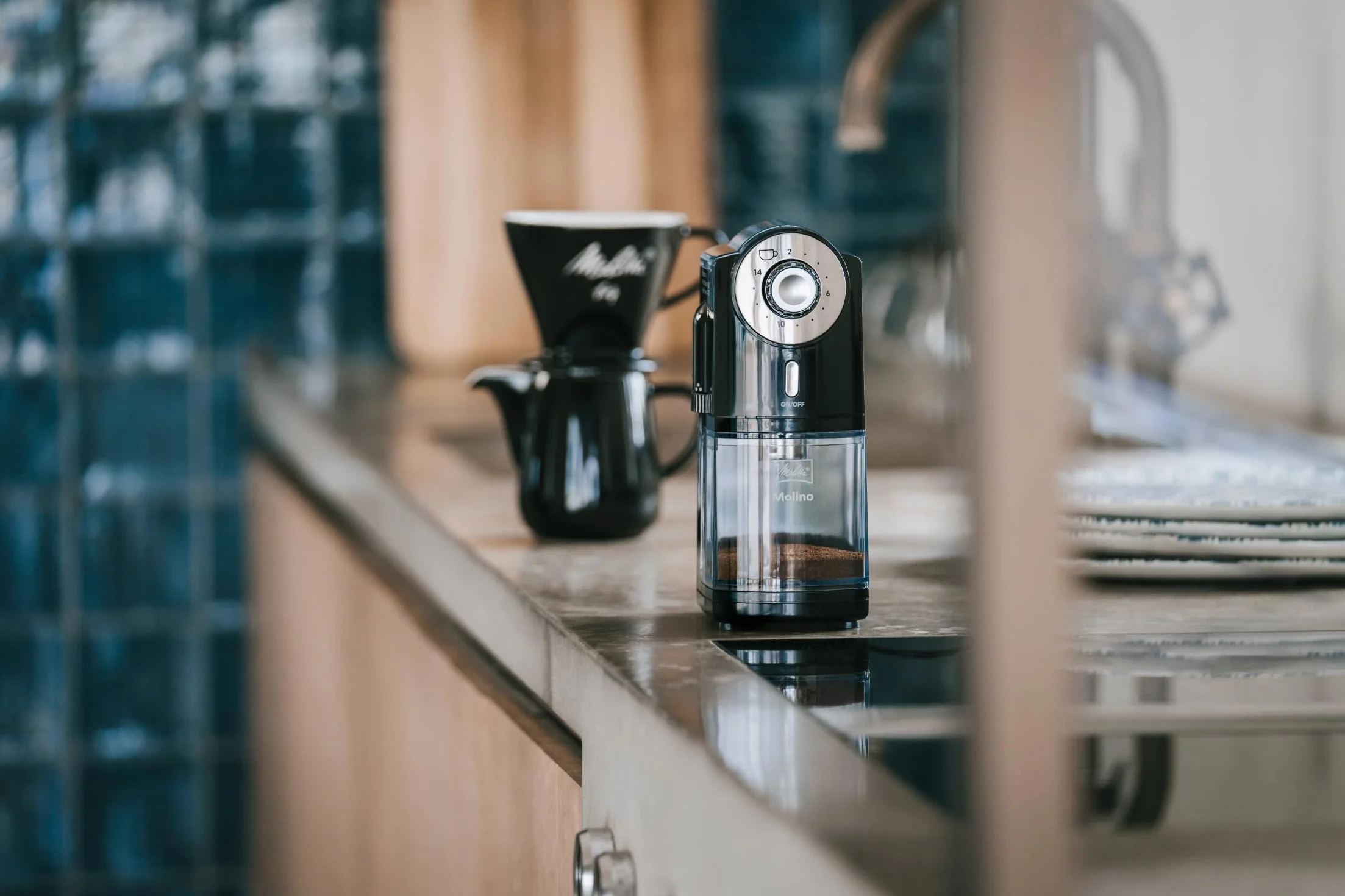 Melitta Molino Elektryczny Młynek do Kawy, Czarny/Stalowy, 1.2 L