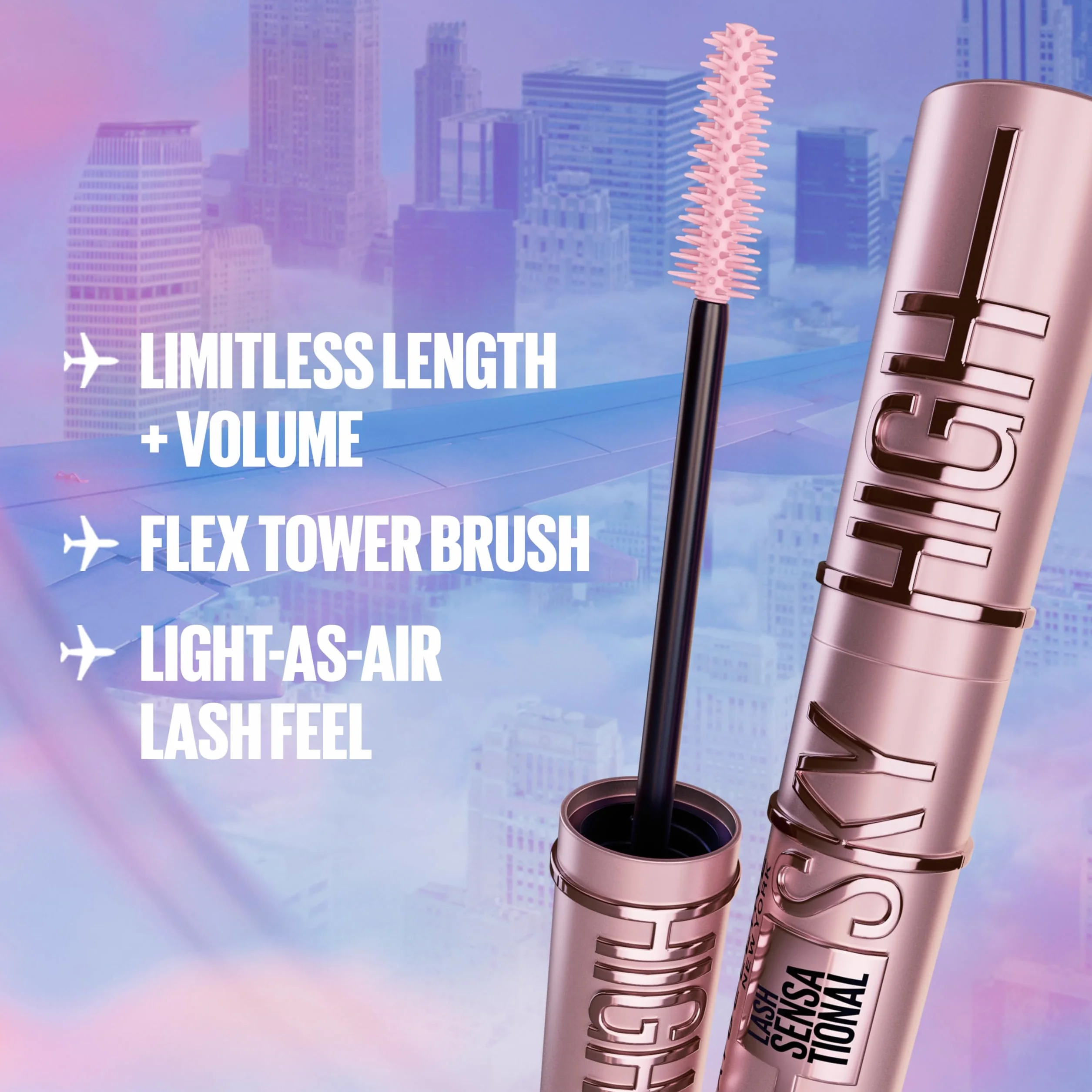 Maybelline New York Lash Sensational Sky High Brown Tusz do Rzęs, 7,2 ml, Brązowy