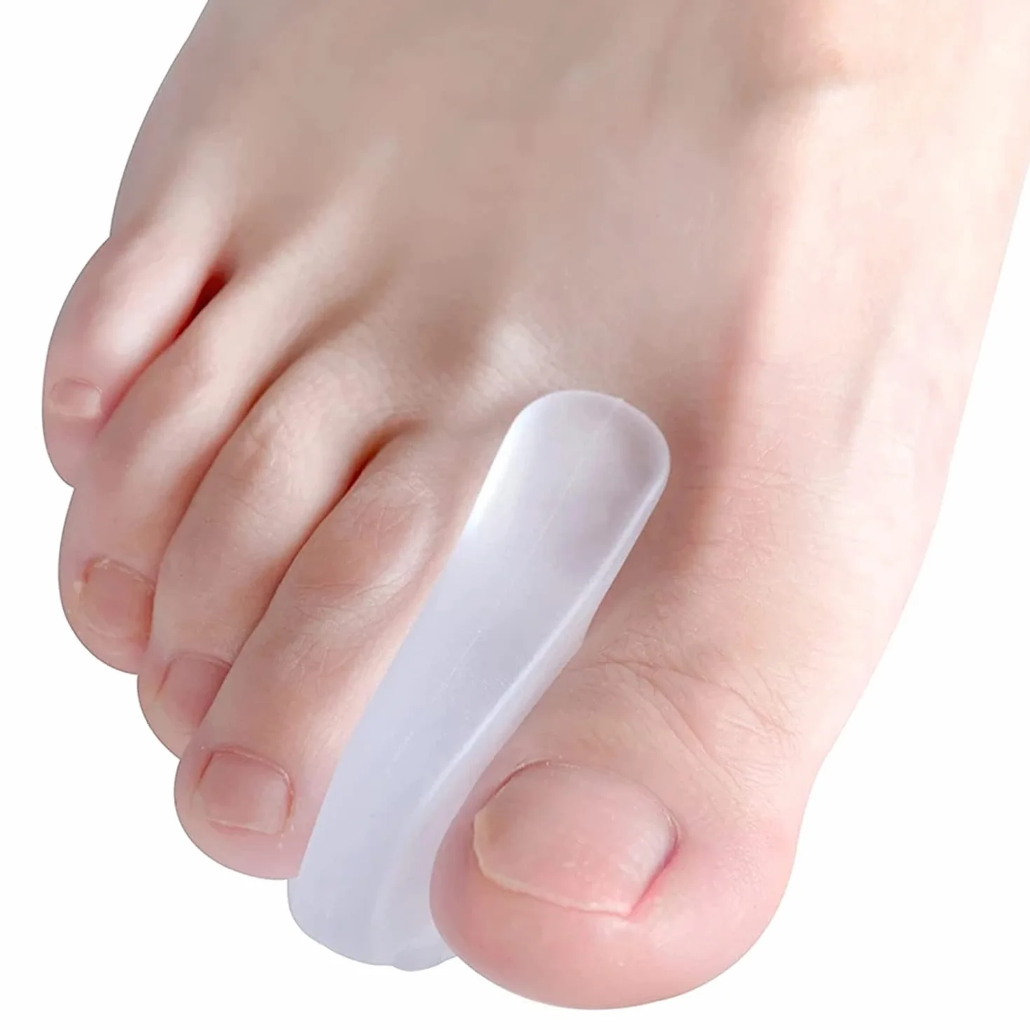 Silikonowy żel do korekcji palucha Hallux Valgus, separator palców, separator palców na palce, łagodzi ból palców, silikonowy separator palców dla nakładających się palców [4x]