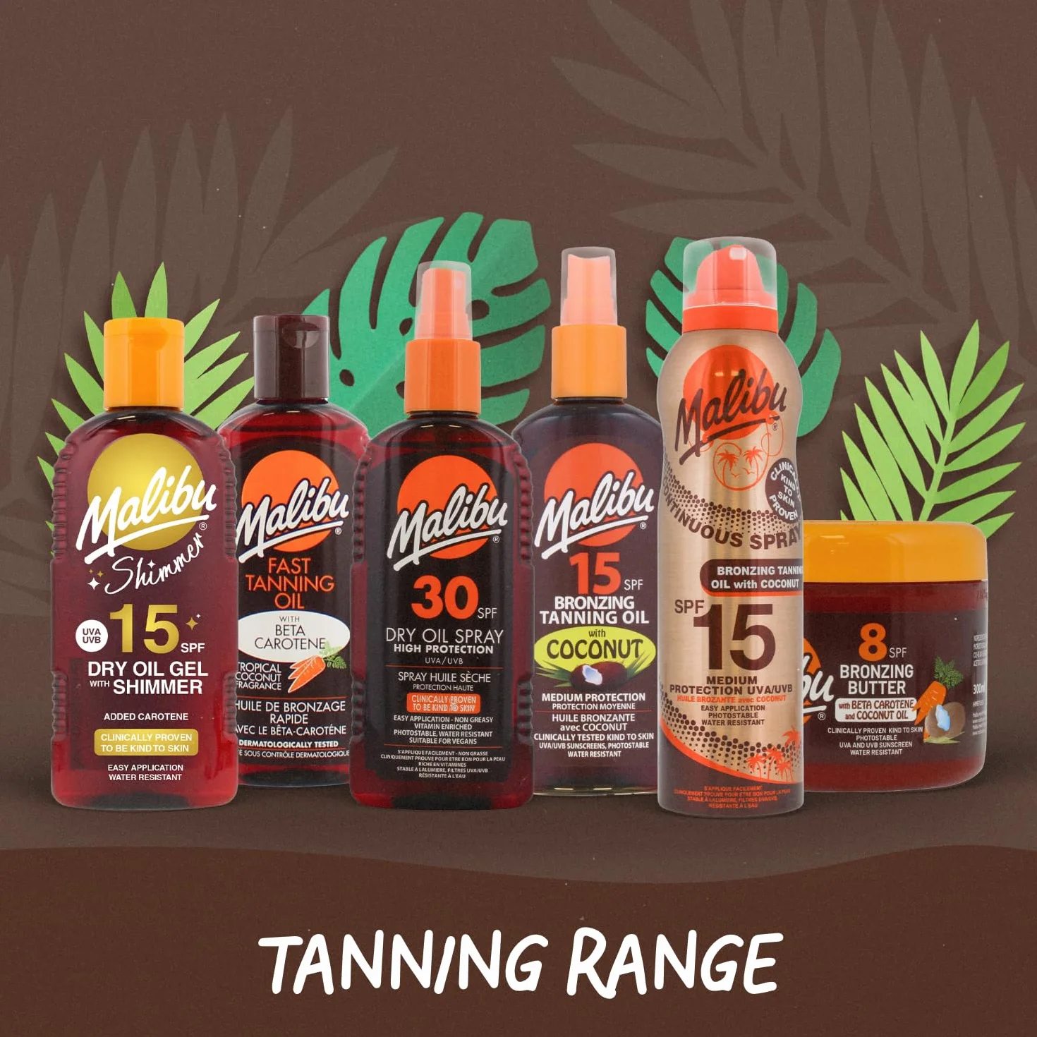 Malibu Fast Tanning masło do ciała z beta-karotenem, wodoodporne, do opalania się, 300 ml