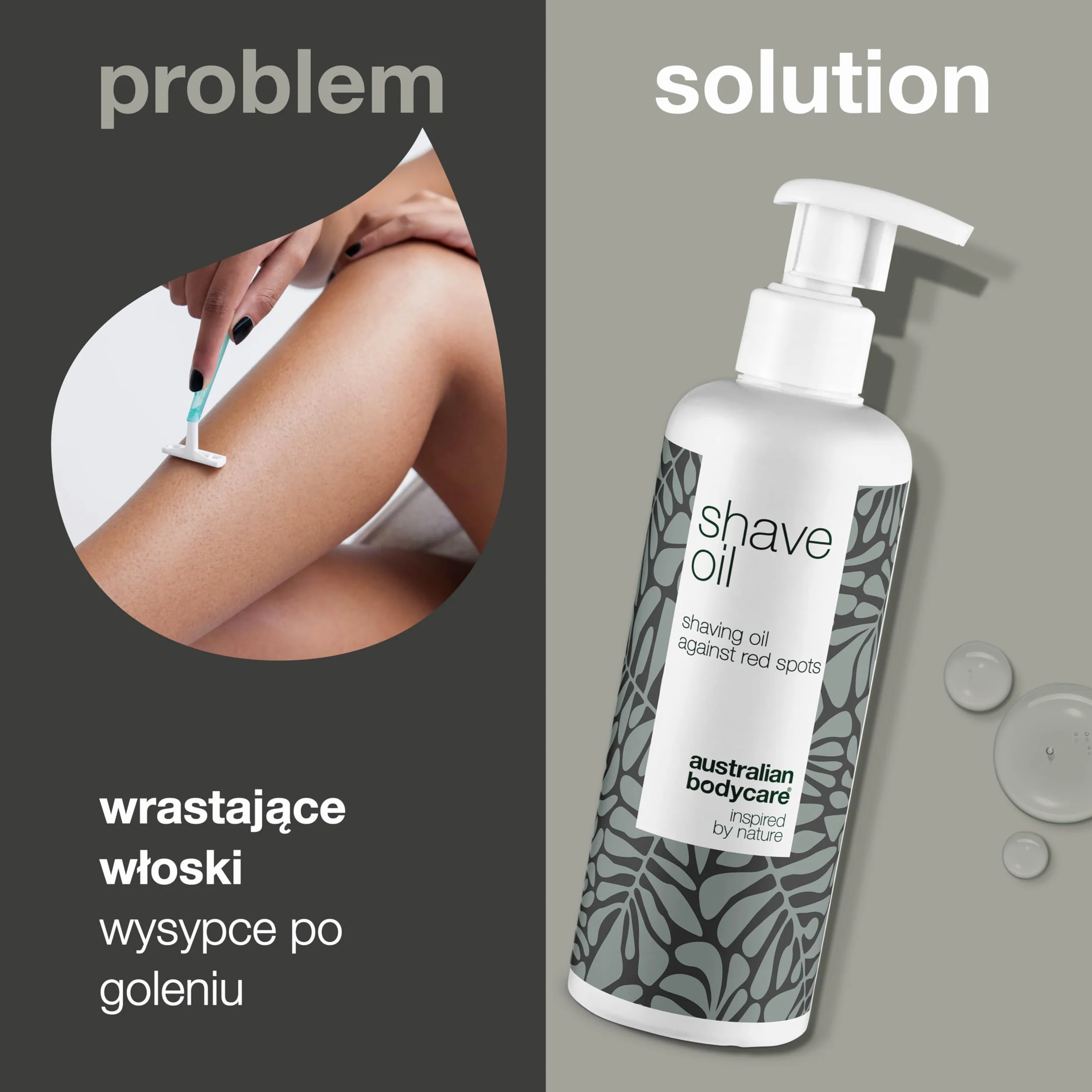 Olejek do golenia całego ciała (250 ml) – Olejek do golenia zapobiegający podrażnieniom, zaczerwienieniom i pryszczom – rezultat: gładki, delikatny, z mniej podrażnień i zaczerwienieniami