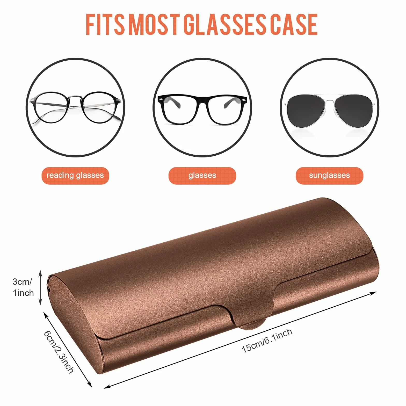 Hifot Etui na okulary hardcase aluminium, metalowe etui na okulary do czytania twarde etui czarne dla kobiet i mężczyzn