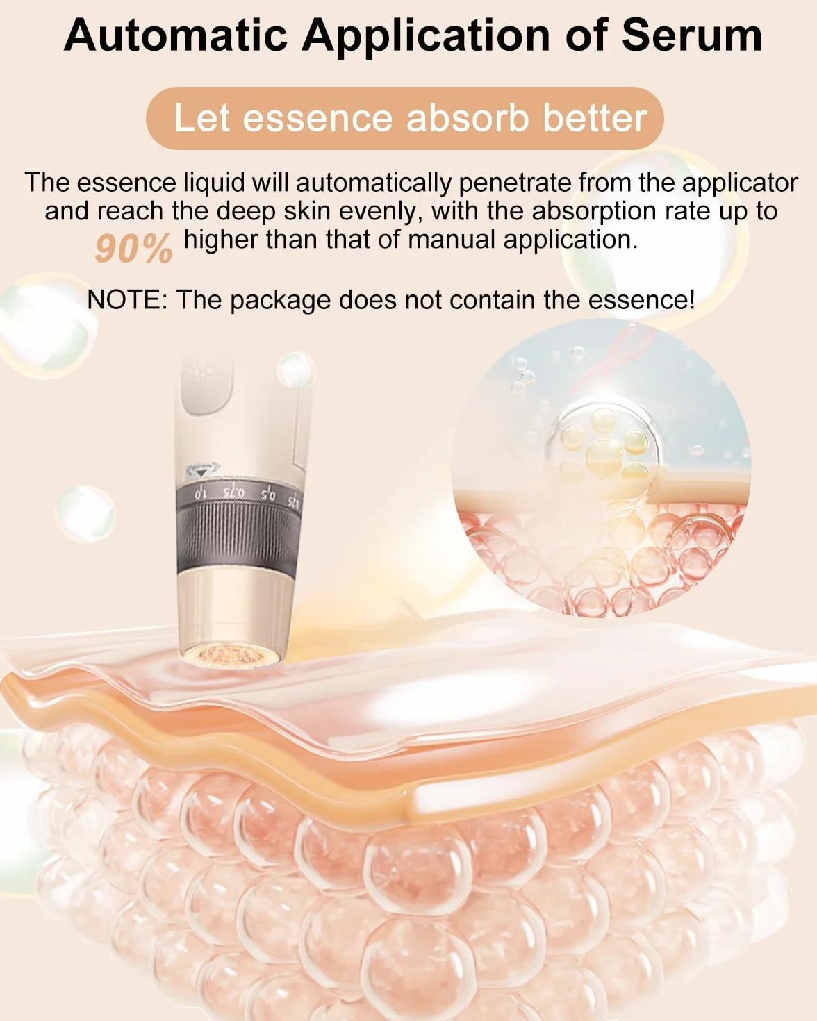 Hydra. Pen H5 Dermapen Microneedling Pen, EMS Microcurrent Automatyczna aplikacja serum Microneedling Narzędzie kosmetyczne 3 w 1 z 5 rodzajami wkładów, prezenty dla kobiet (złoto)