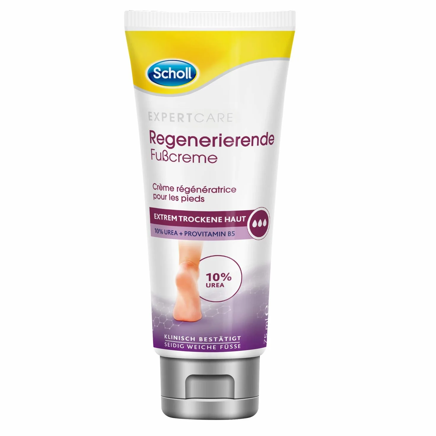 Scholl Expertcare intensywnie regenerujący krem do stóp z 10% mocznikiem – do bardzo suchej i popękanej skóry – z mocznikiem i prowitaminą B5 – tolerancja dla skóry przetestowana dermatologicznie – 75