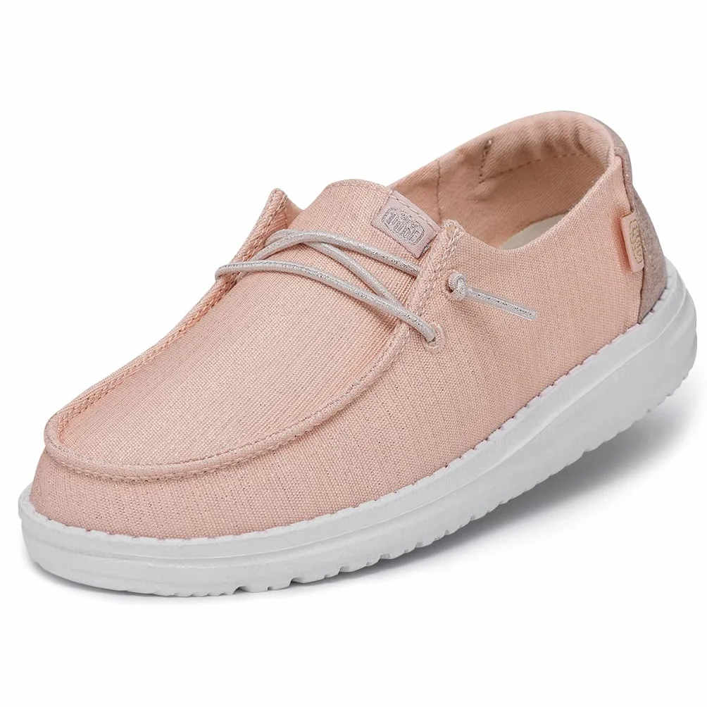 Hey Dude Wendy Youth Glitter Moccasin, Rose Crystal, 36 EU, Różowy kryształ., 36 EU