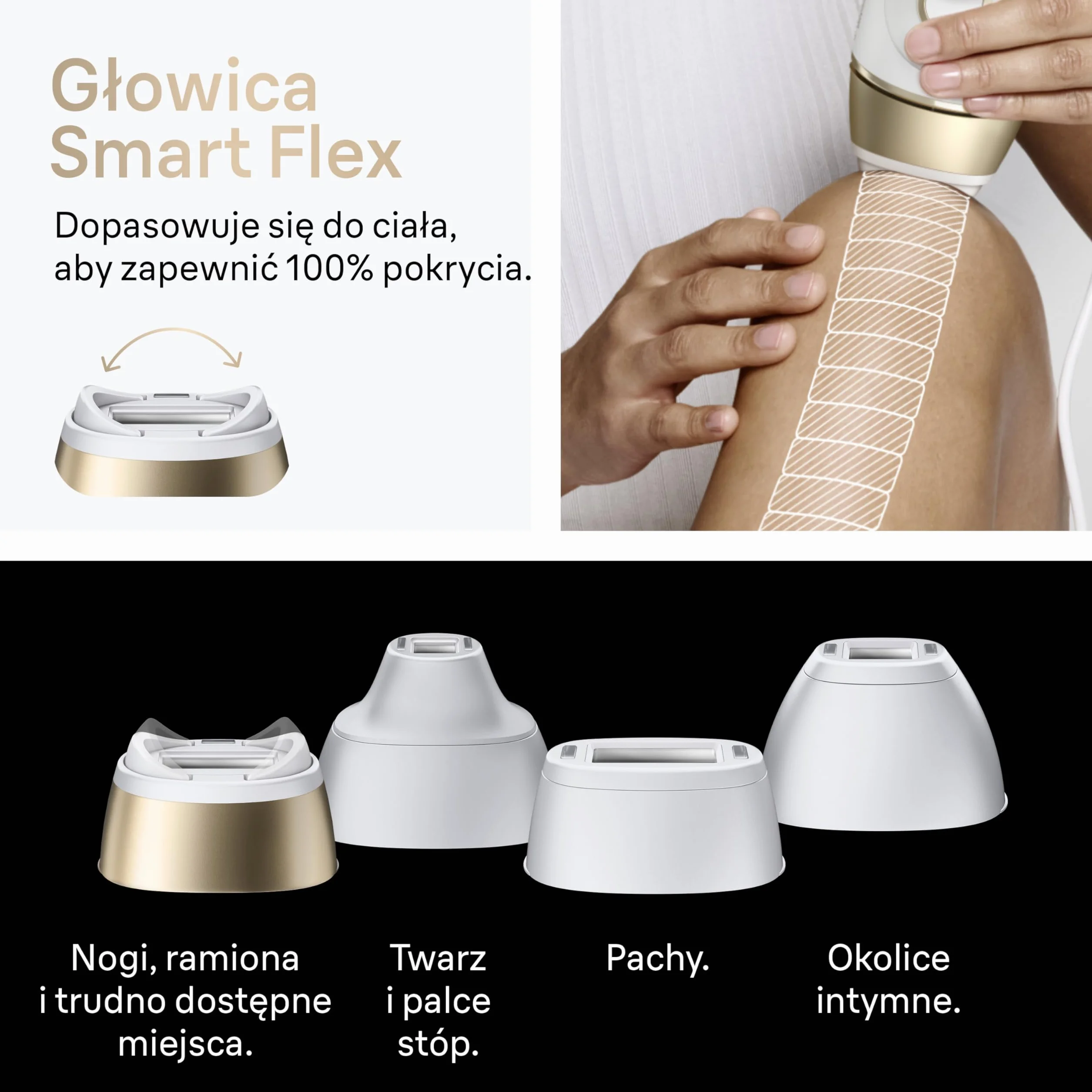 Braun IPL Smart Silk·expert Pro 5, Laserowe Usuwanie Owłosienia w Domu, Trwała Depilacja, Z Saszetką, Golarką Gillette Venus, 4 Nasadkami, PL5431