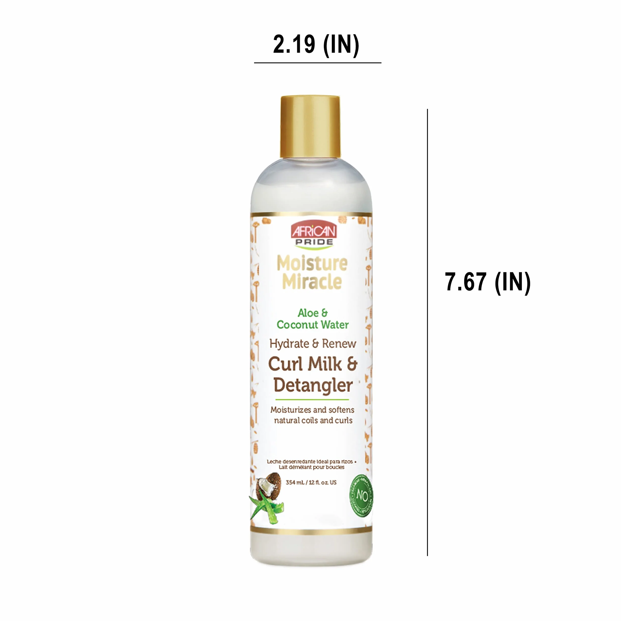 African Pride Hydrate & Renew Curl Milk & Hair Detangler do naturalnych cewek i loków, nawilża i kontroluje puszenie się